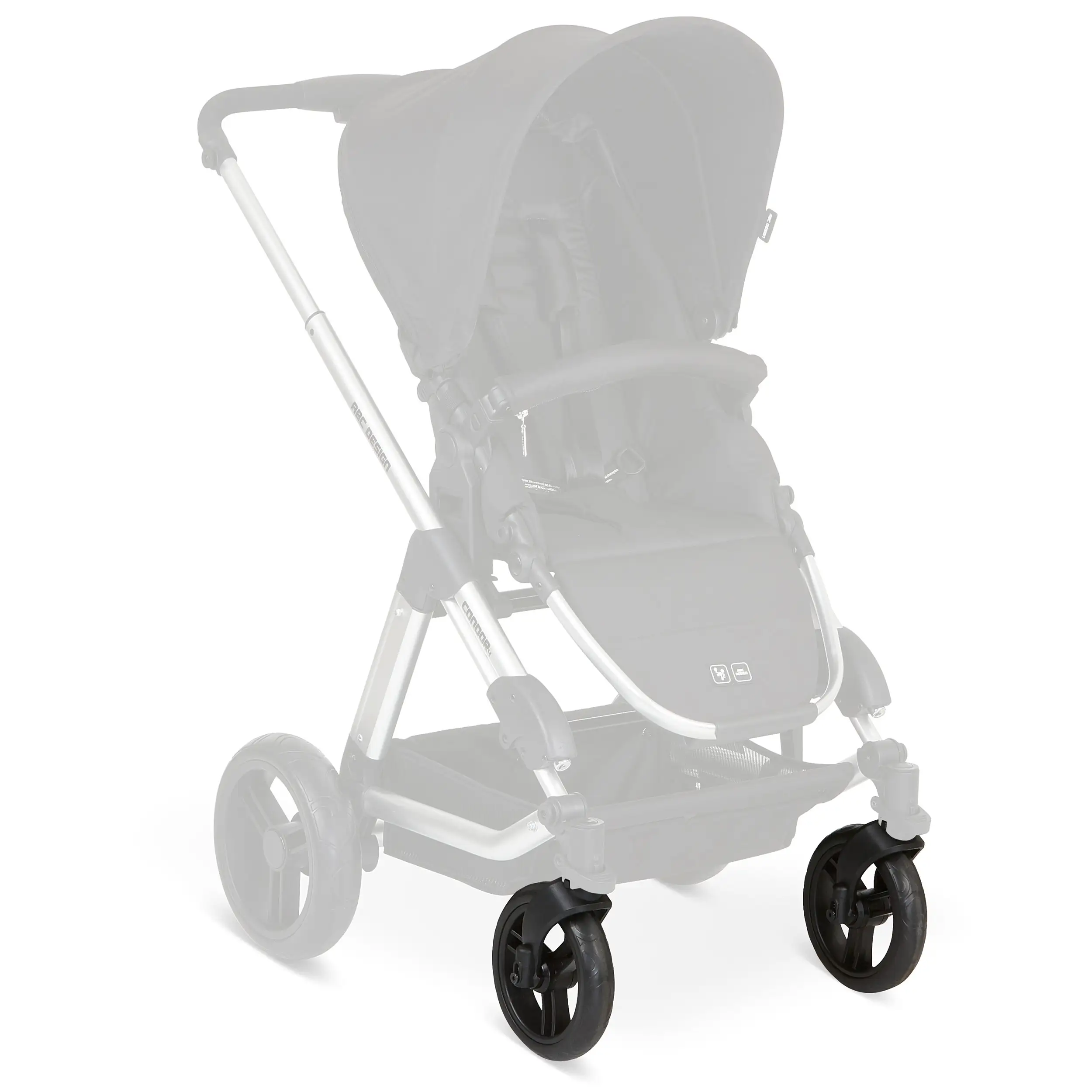 Juego de ruedas delanteras (2 piezas) para Zoom - EVA Black