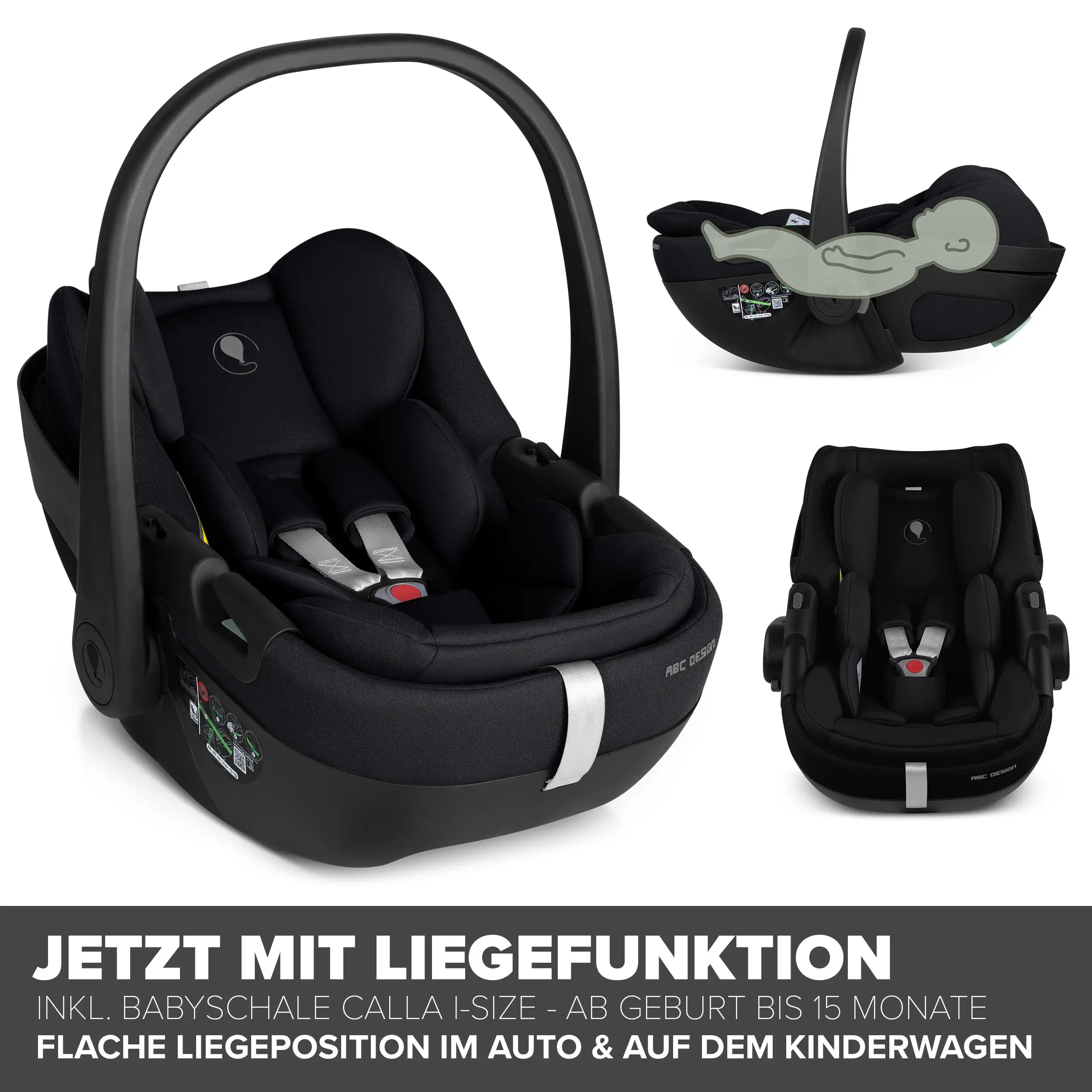 Set de cochecito 3en1 Salsa Core con silla de auto Calla reclinable - Ink