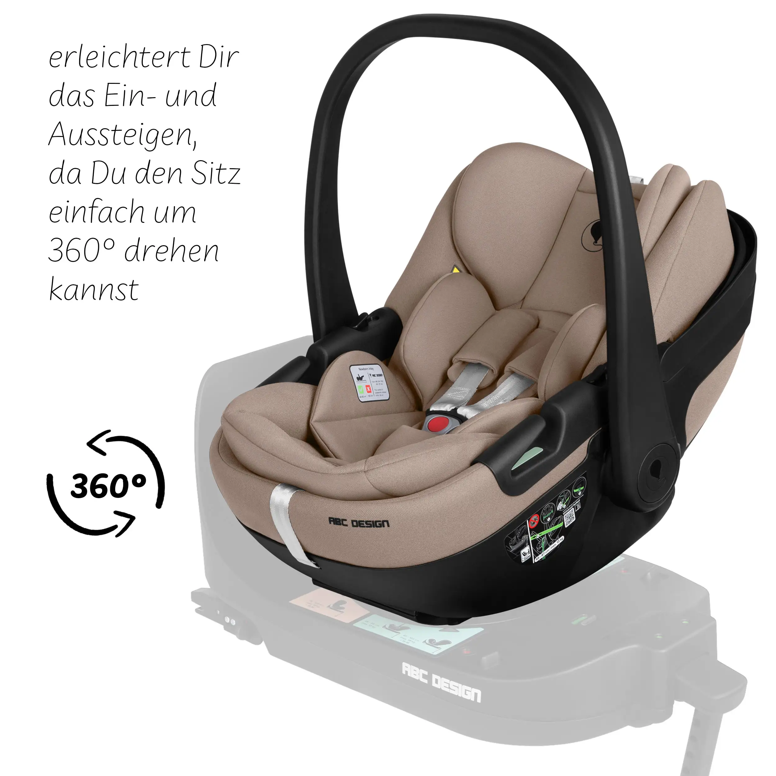Silla de auto Calla i-Size reclinable incl. base ISOFIX giratoria Root