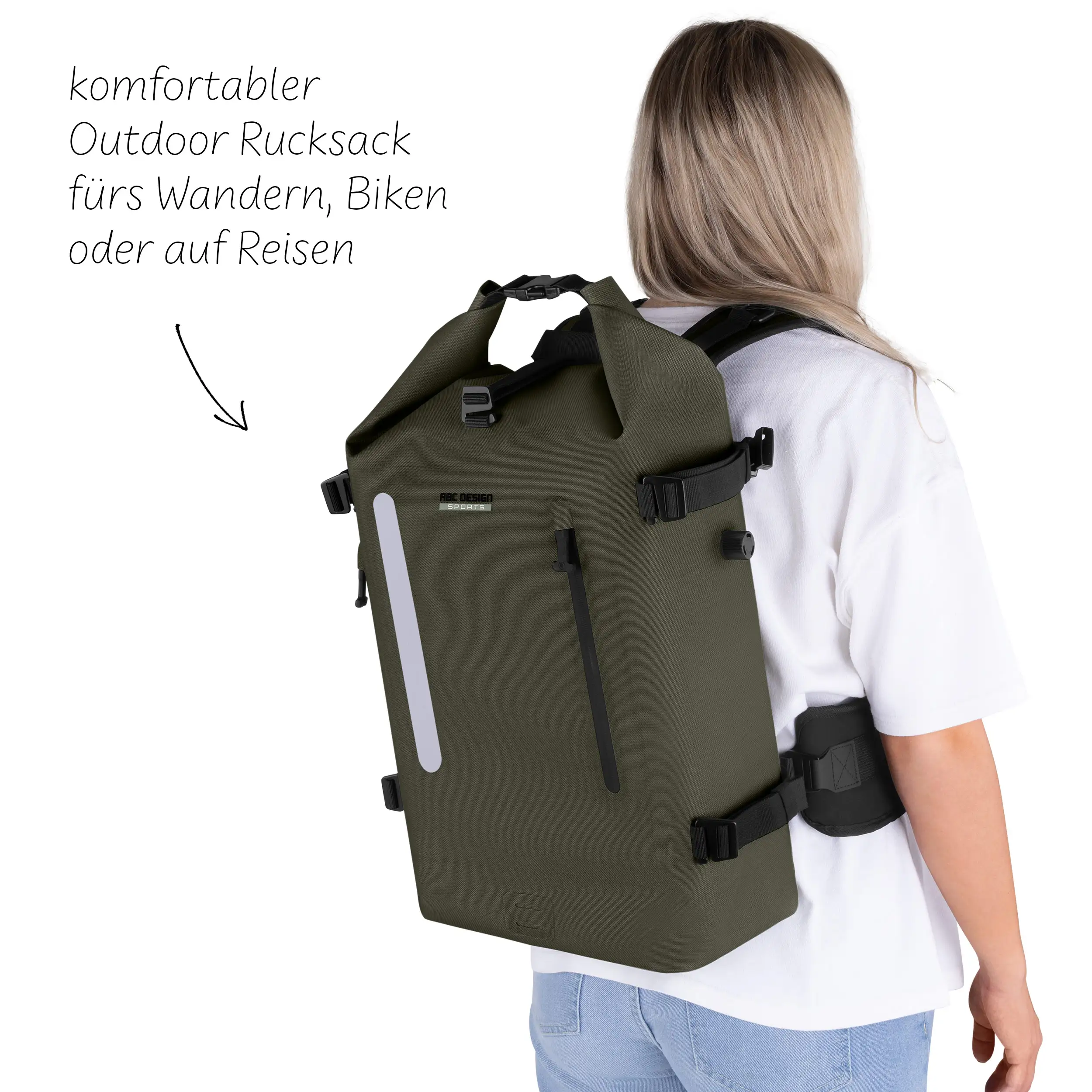 Mochila de exterior Solothurn 22L para la vida cotidiana y la aventura - Avocado