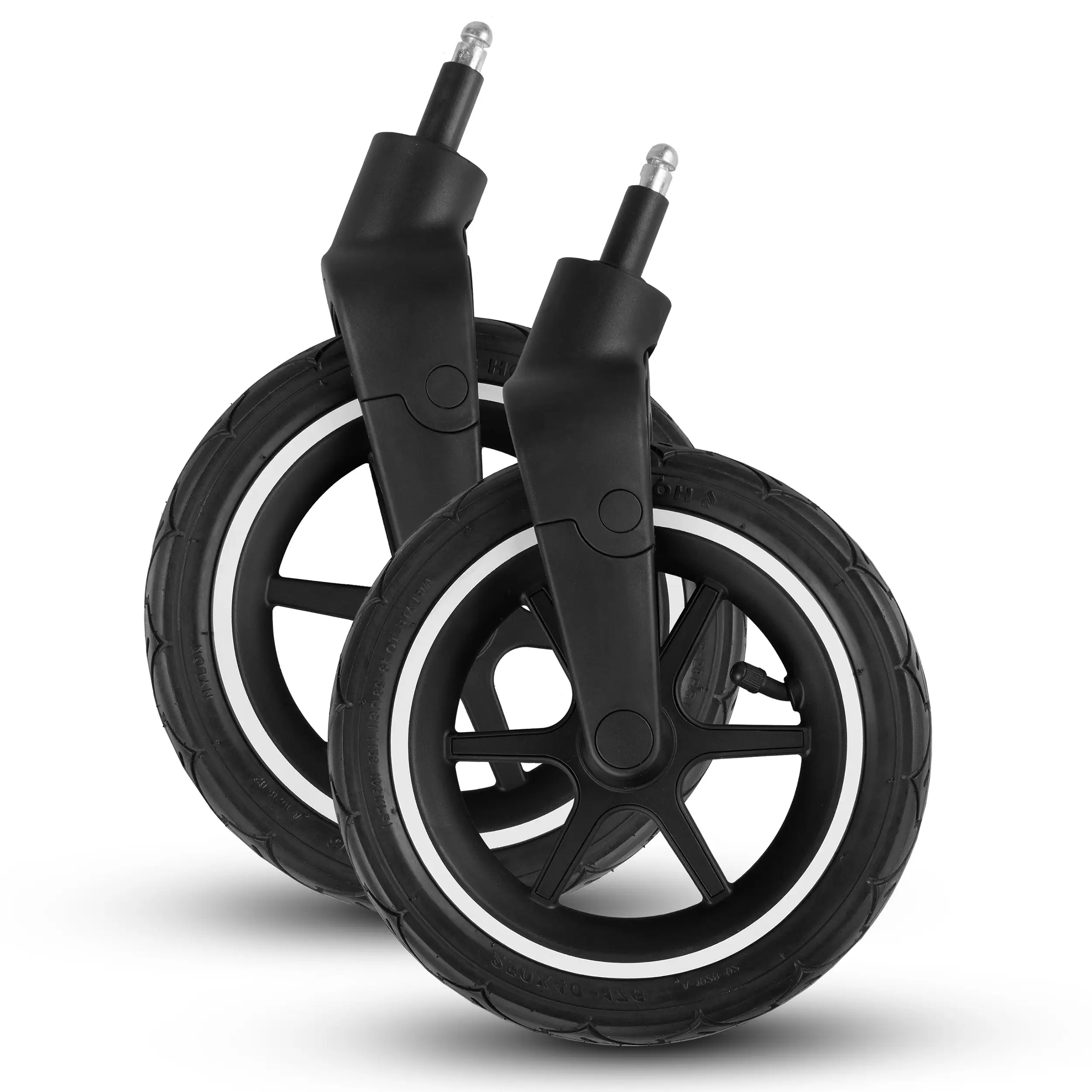 Rueda delantera para remolque para bicicleta Tour - ruedas neumáticas Black / White Wall