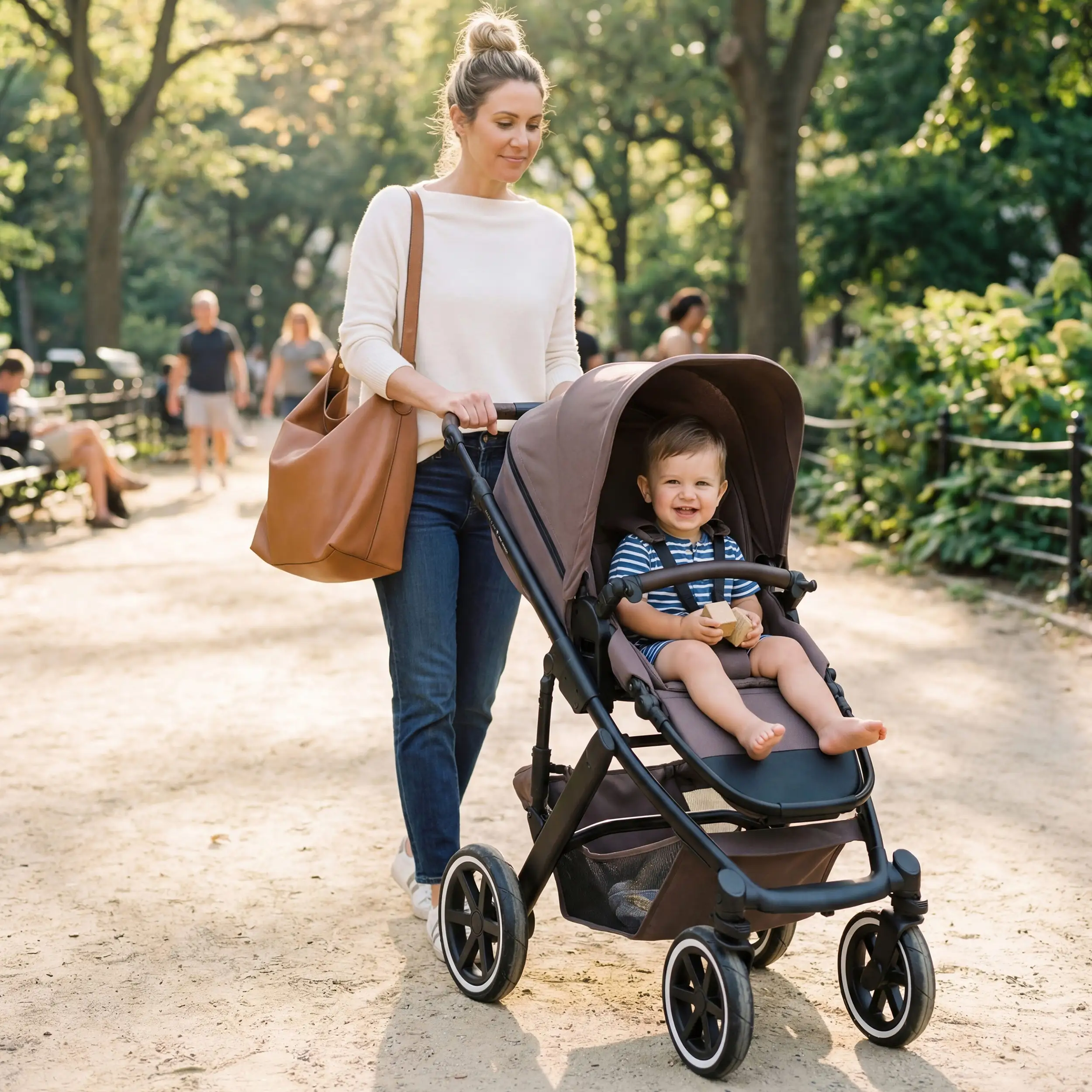 Set cochecito 3en1 Salsa 5 Air incl. Silla de Auto - Marron