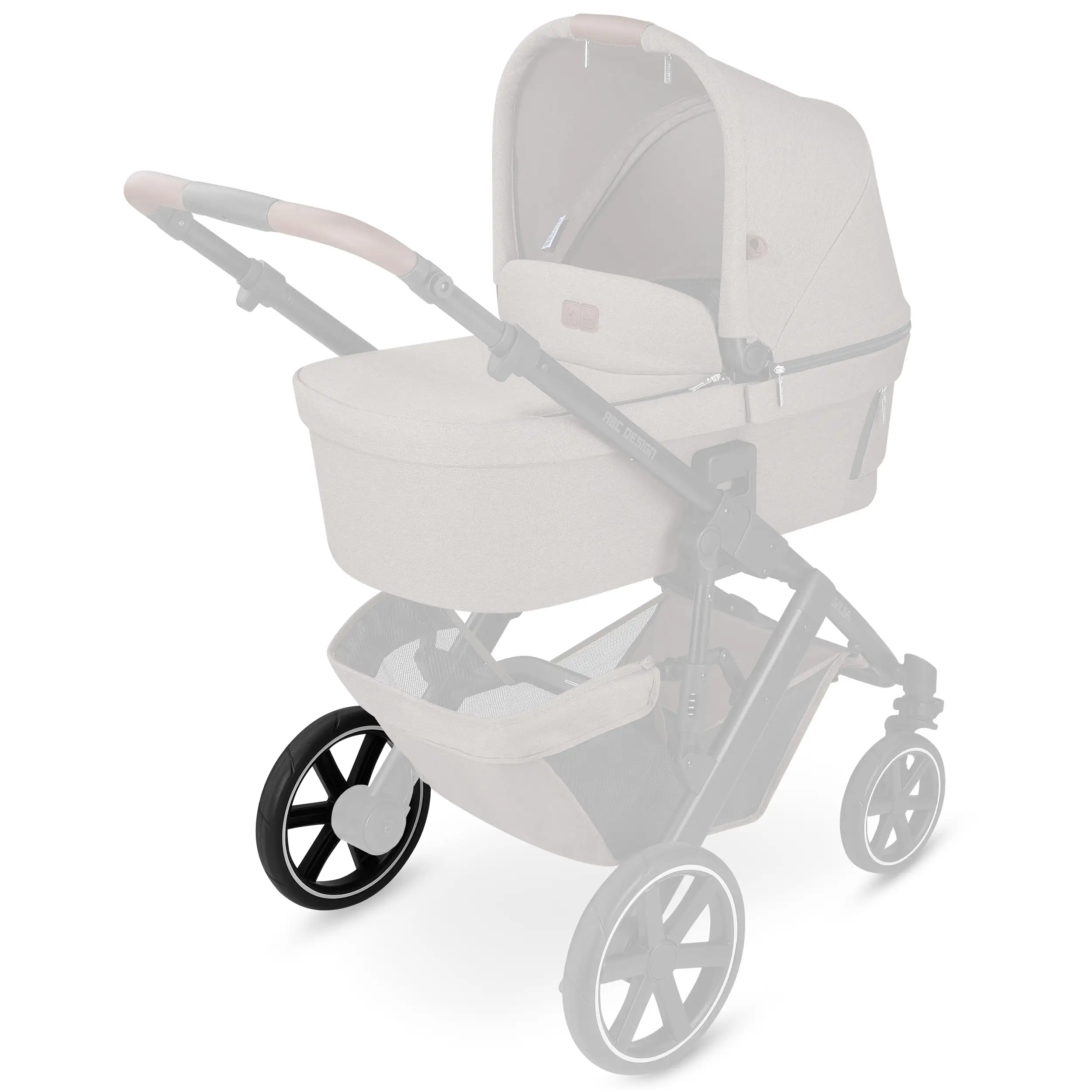 Rueda trasera para Salsa 4 / Zoom / Zoom 2 - EVA Black / White Wall