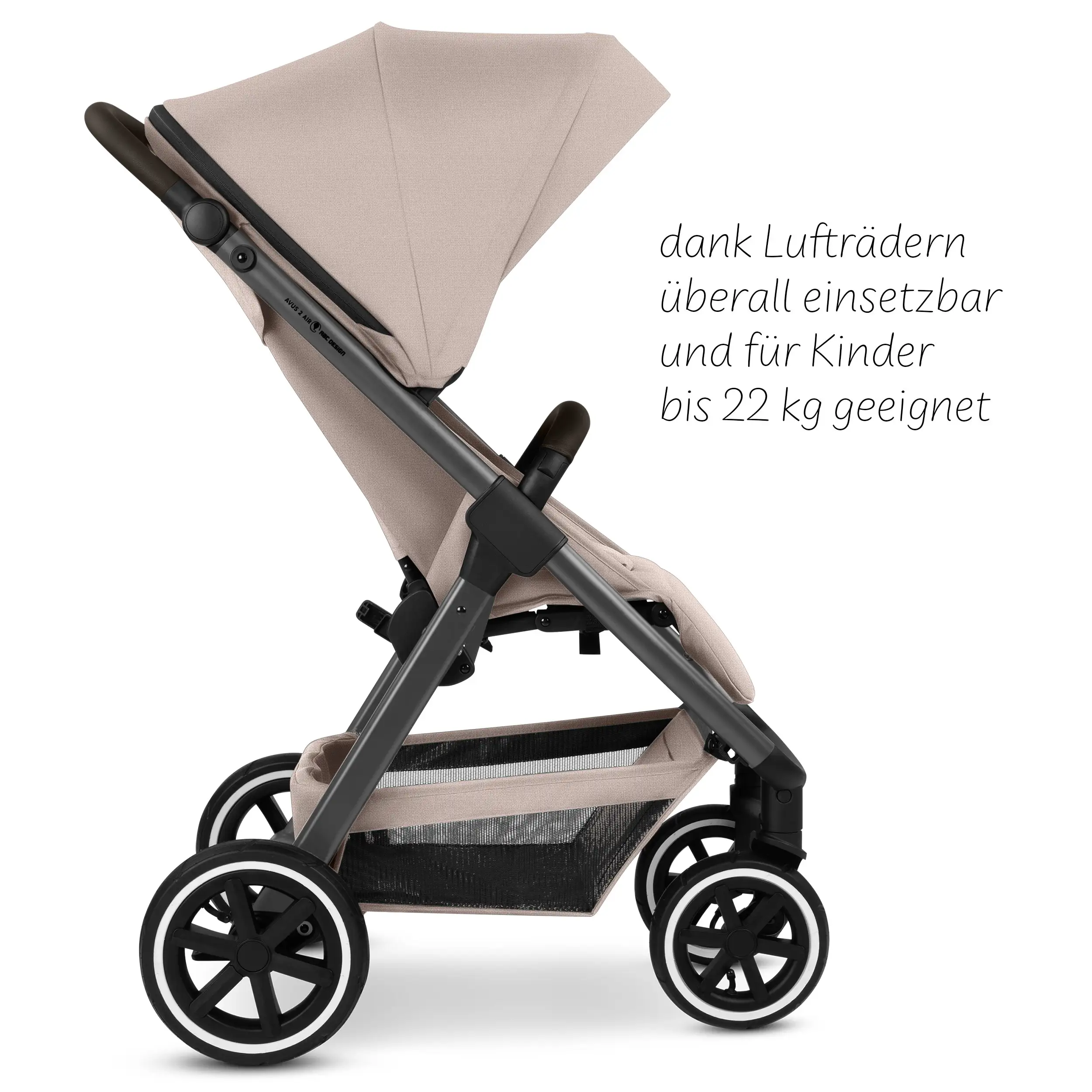 Silla de paseo  Avus 2 Air conrueda de aire - Camel