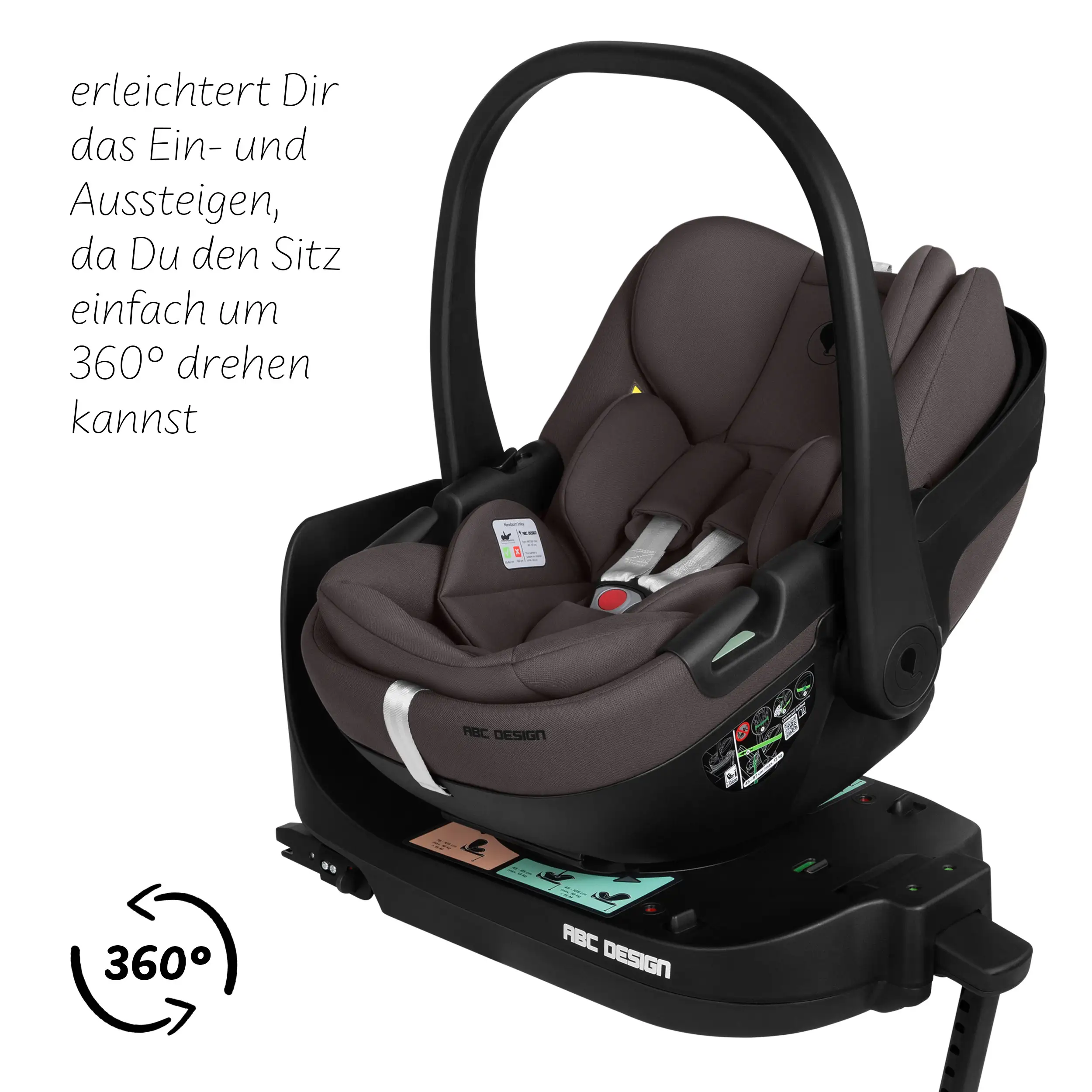 Silla de auto Calla i-Size reclinable incl. base ISOFIX giratoria Root