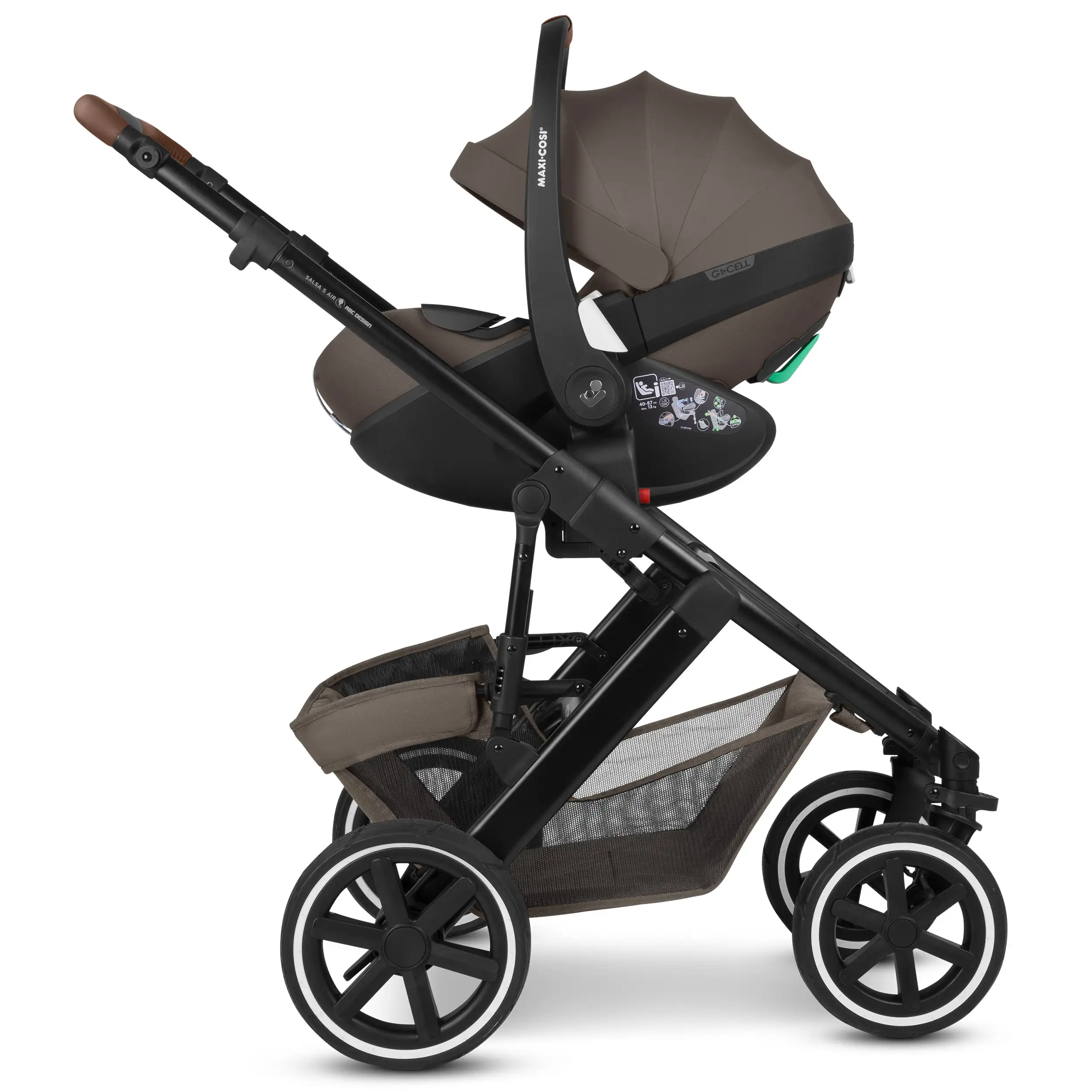 Set de cochecito 3en1 City Life con silla de auto Maxi-Cosi Pebble 360 Pro 2 - Nature