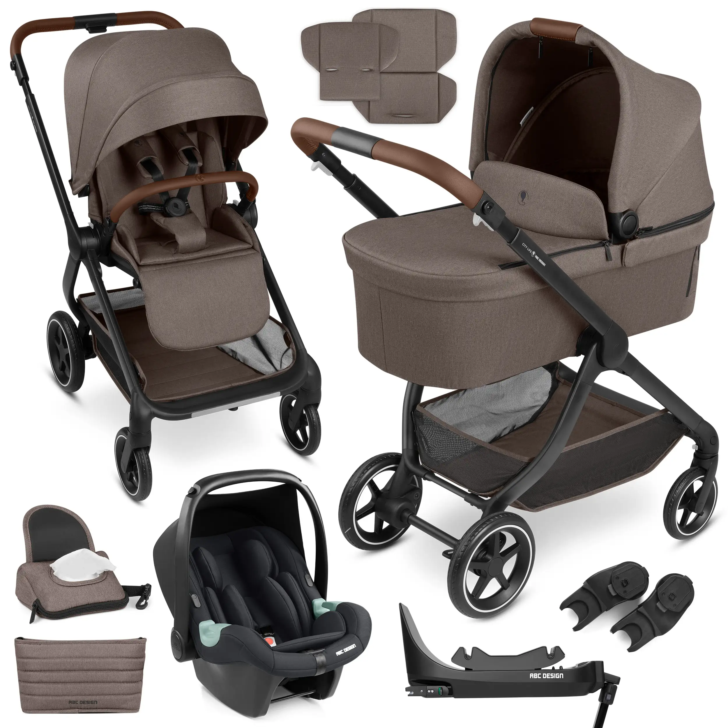 Set de cochecito 4en1 City Life con base Isofix - Nature