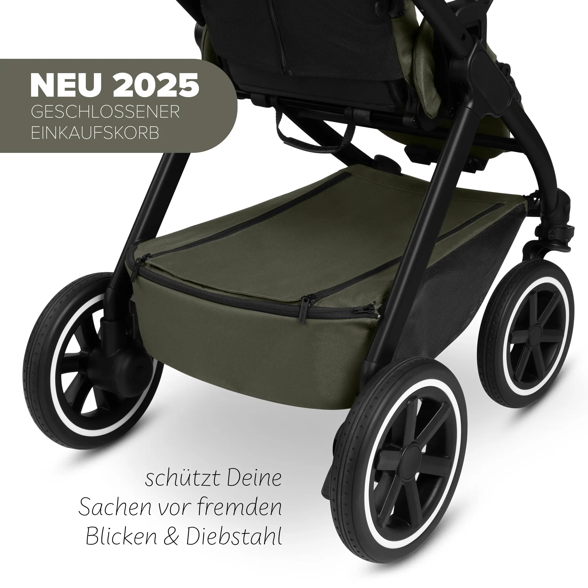 3in1-Kinderwagen-Set Samba 2 inkl. Babyschale Calla mit Liegefunktion - Avocado