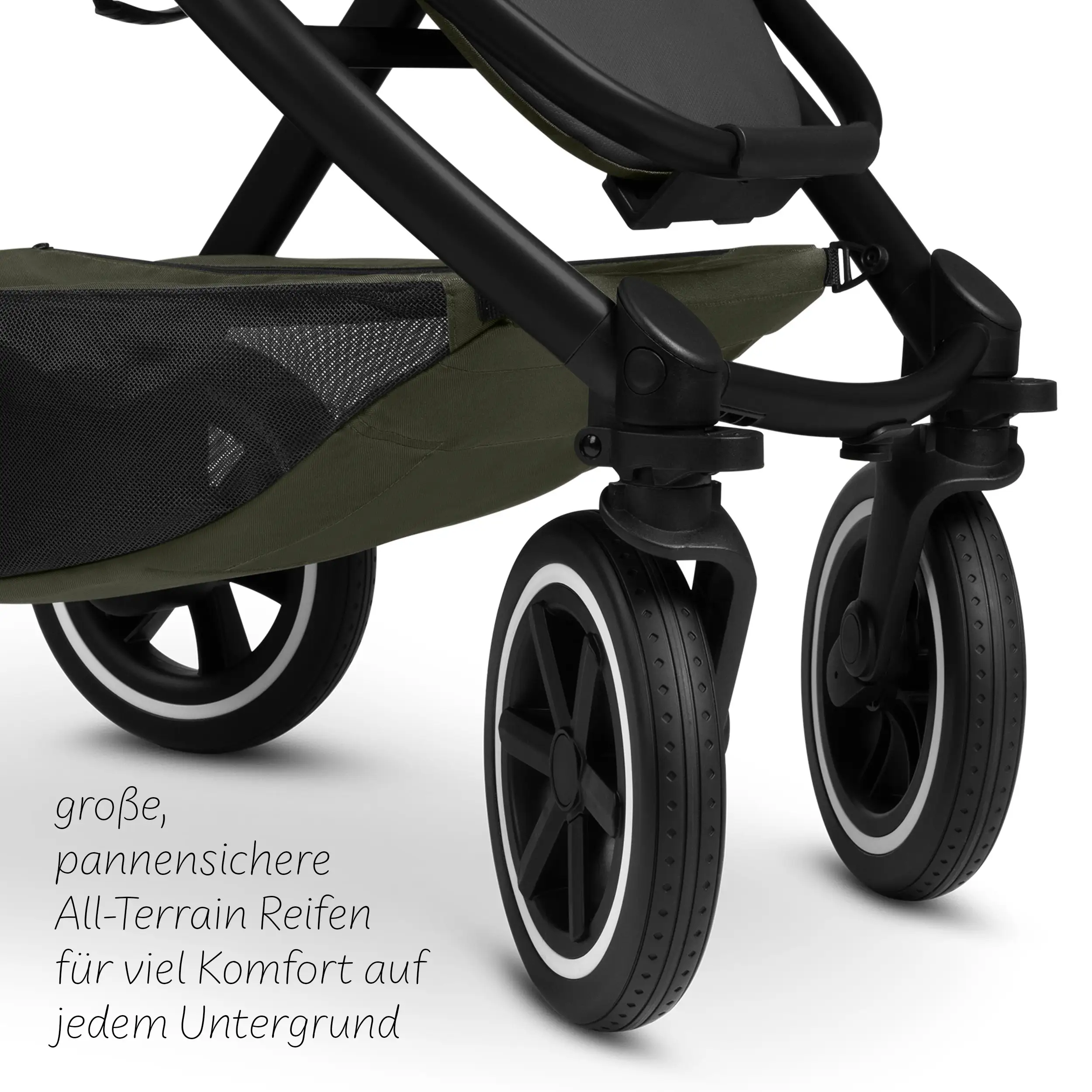 4in1-Kinderwagen-Set Samba 2 inkl. Babyschale Calla mit Liegefunktion - Avocado