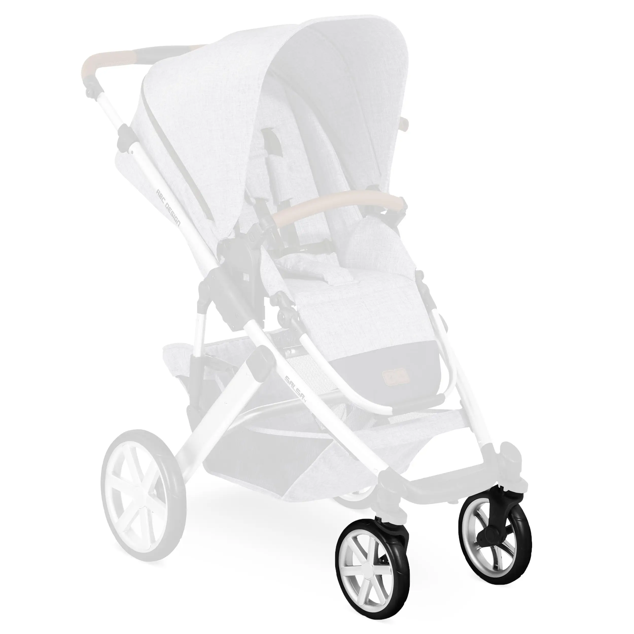 Juego de ruedas delanteras (2 piezas) para Salsa 4 - EVA Plata / Negro