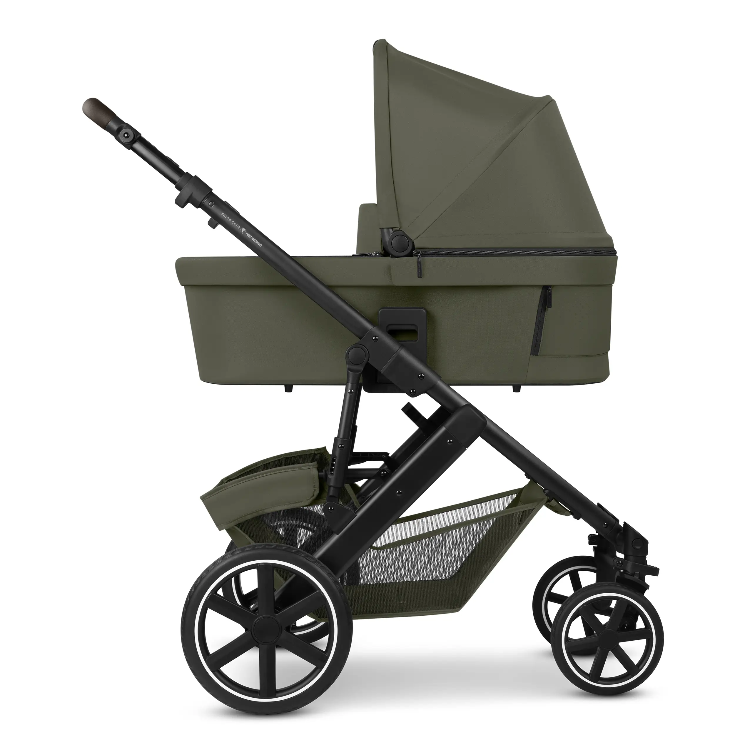 Set de cochecito 3en1 Salsa Core con silla de coche Calla con función de reclinación- Olive
