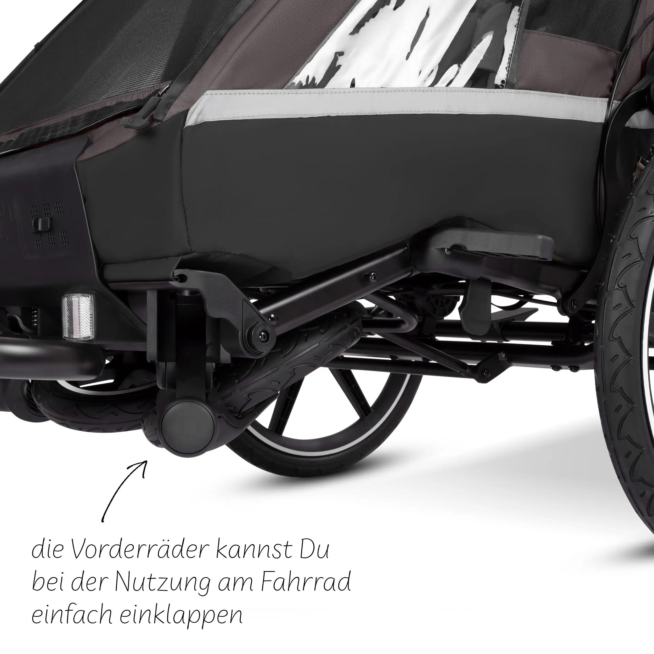 Remolque para bicicleta Tour 2 con 2 cómodos asientos y ruedas neumáticas - Falcon