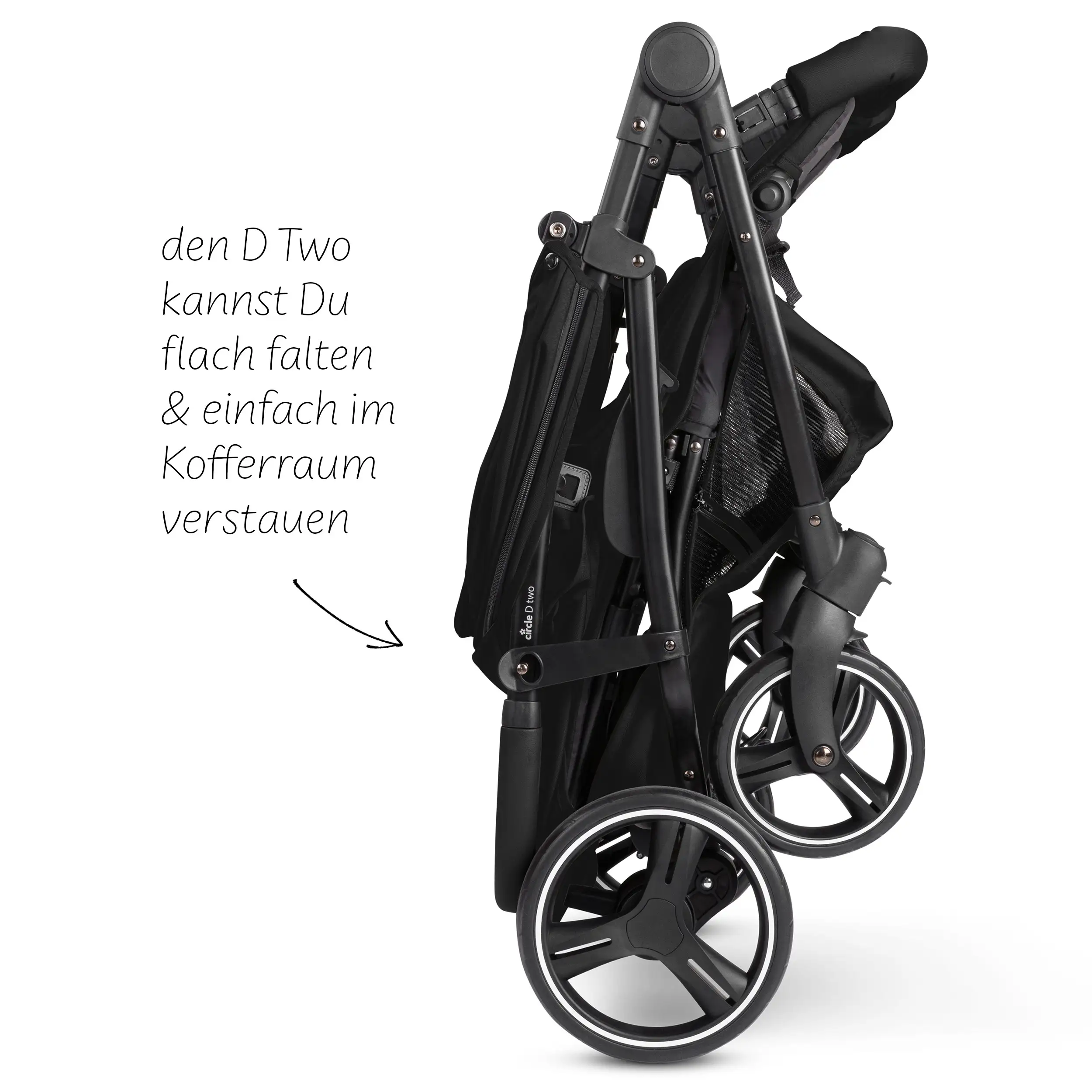 Silla de paseo doble D Two - Black