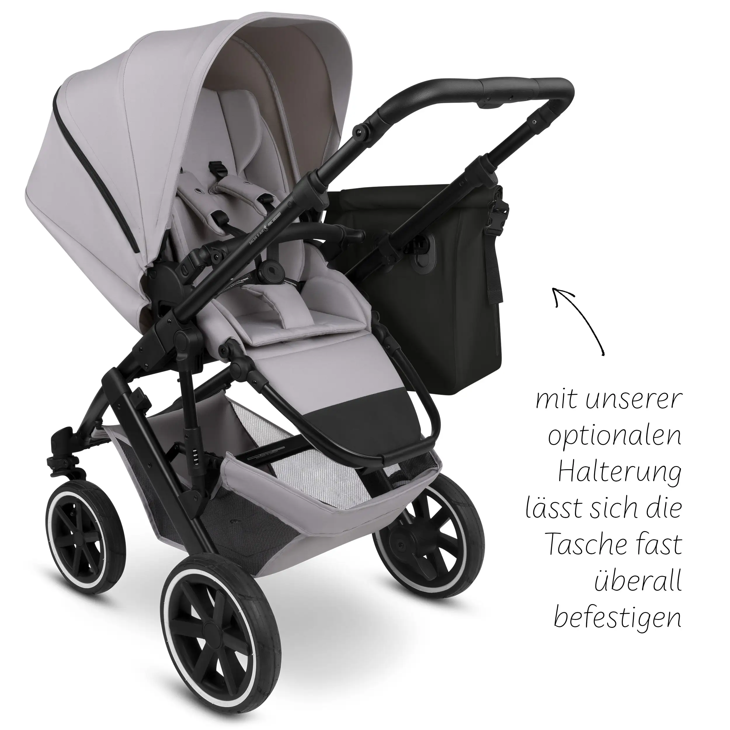 Bolsa de sillín Sion 20L para cochecito, remolque para bicicleta y uso diario - Ink