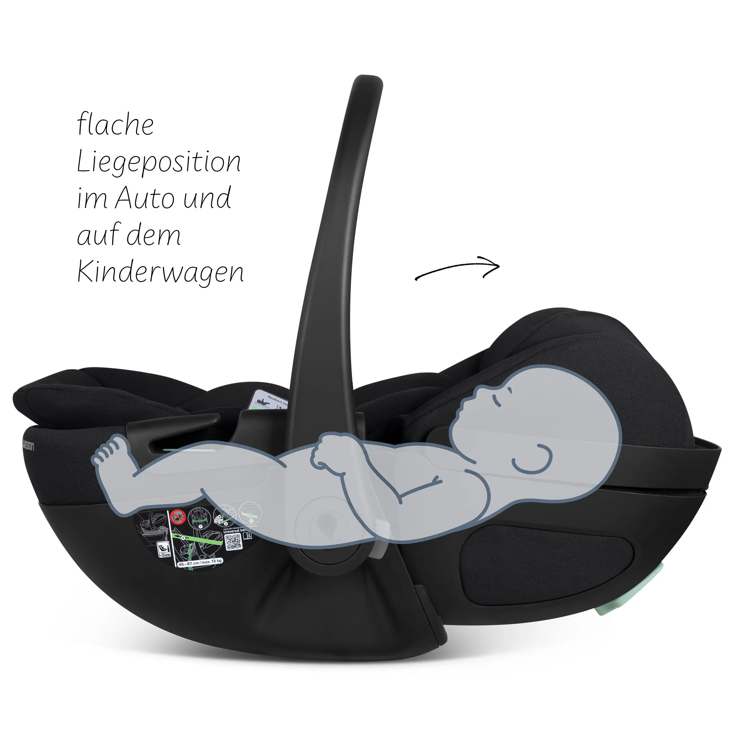 Silla de auto reclinable Calla i-Size - Ink