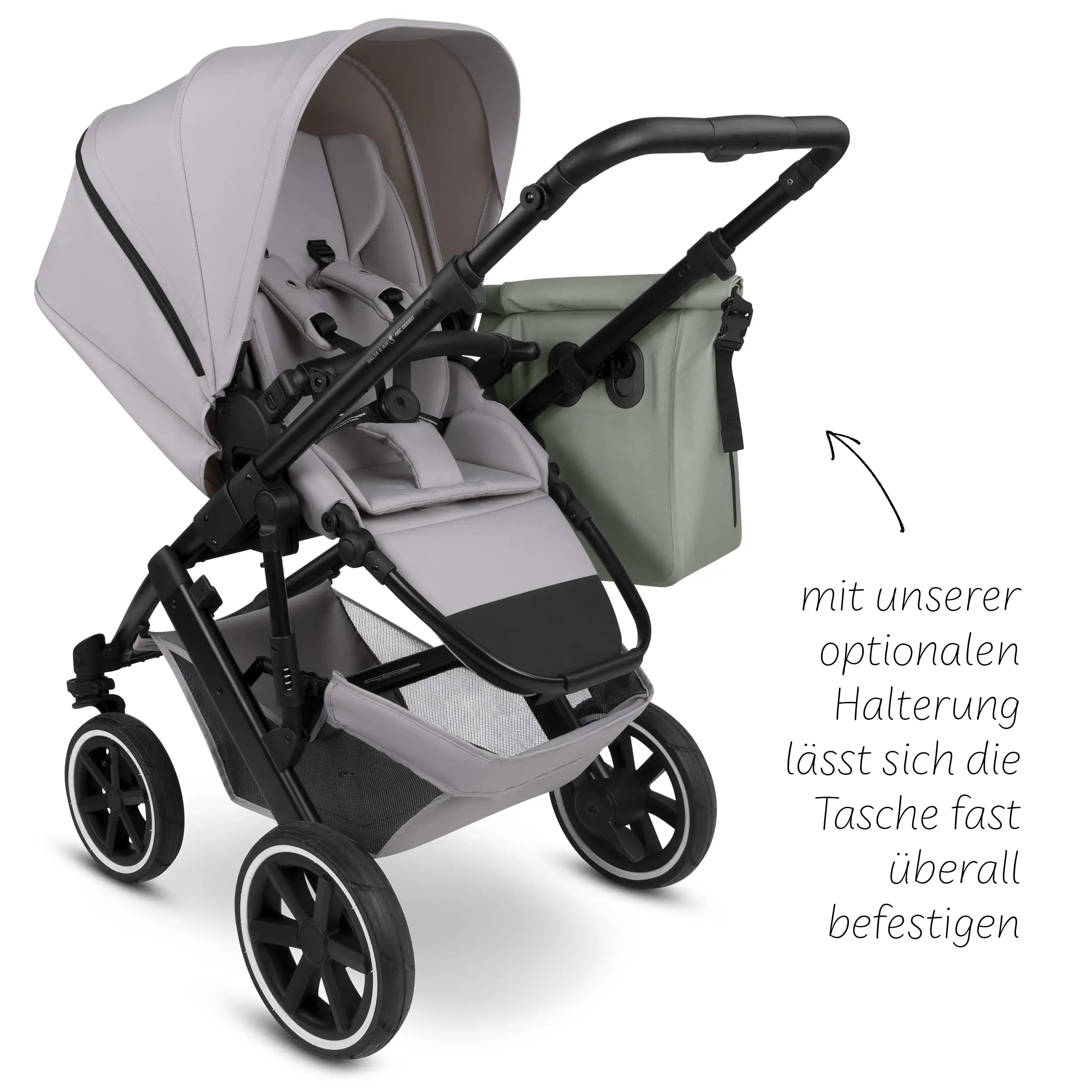 Bolsa de sillín Sion 20L para cochecito, remolque para bicicleta y uso diario - Pine