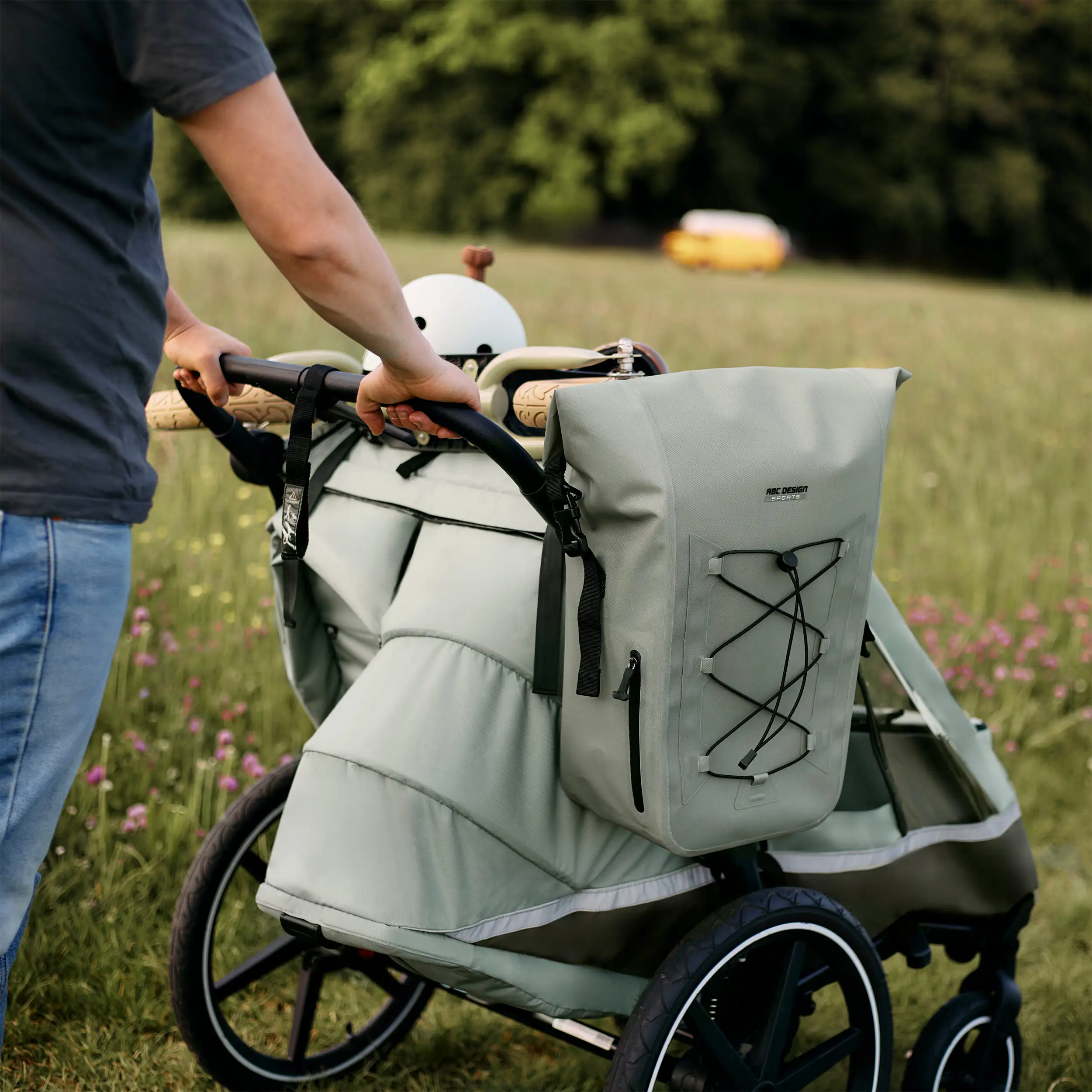 Bolsa de sillín Sion 20L para cochecito, remolque para bicicleta y uso diario - Pine