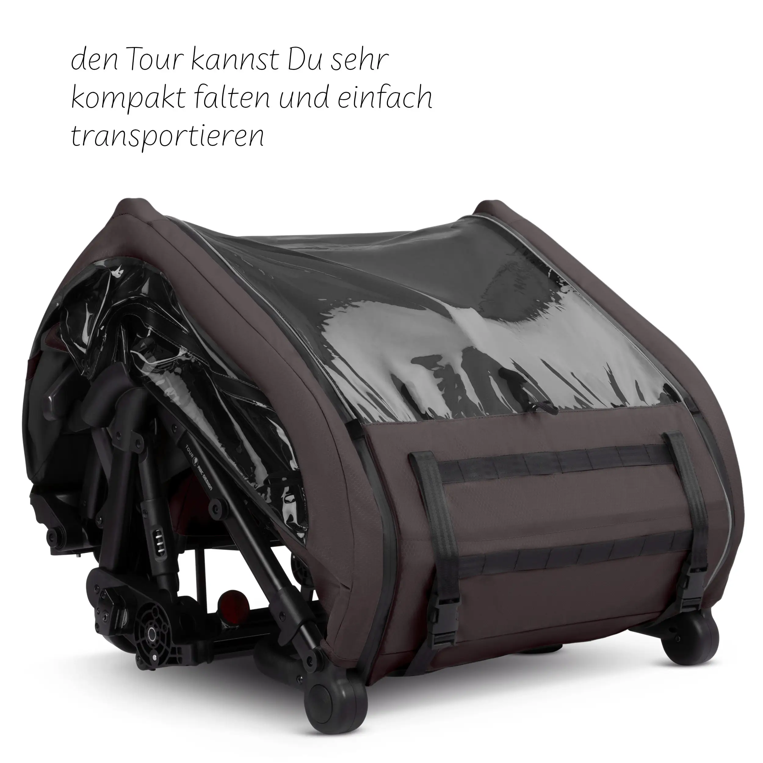 Remolque para bicicleta Tour 2 con 2 cómodos asientos y ruedas neumáticas - Falcon