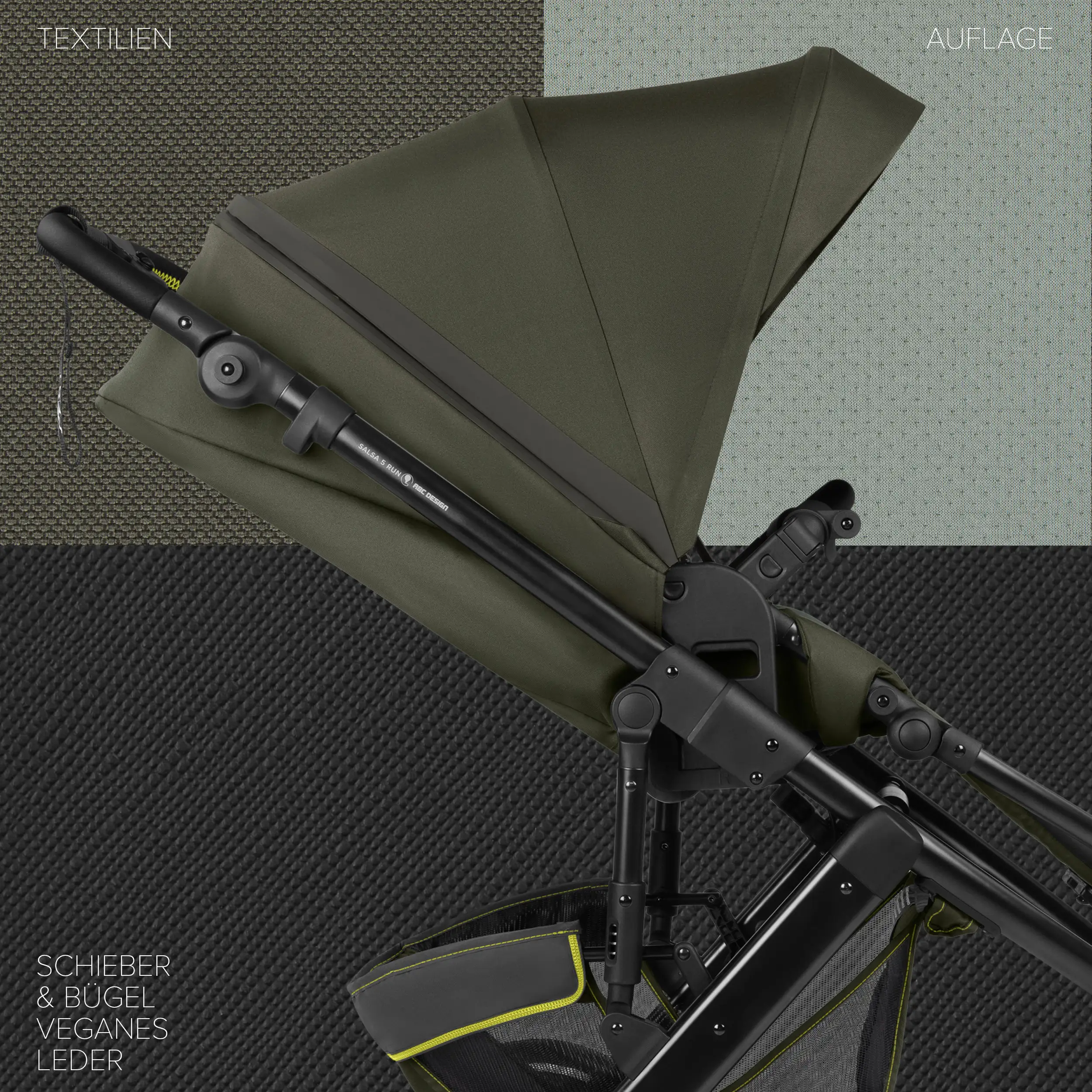 Cochecito Salsa 5 Run (con homologación deportiva) - Avocado