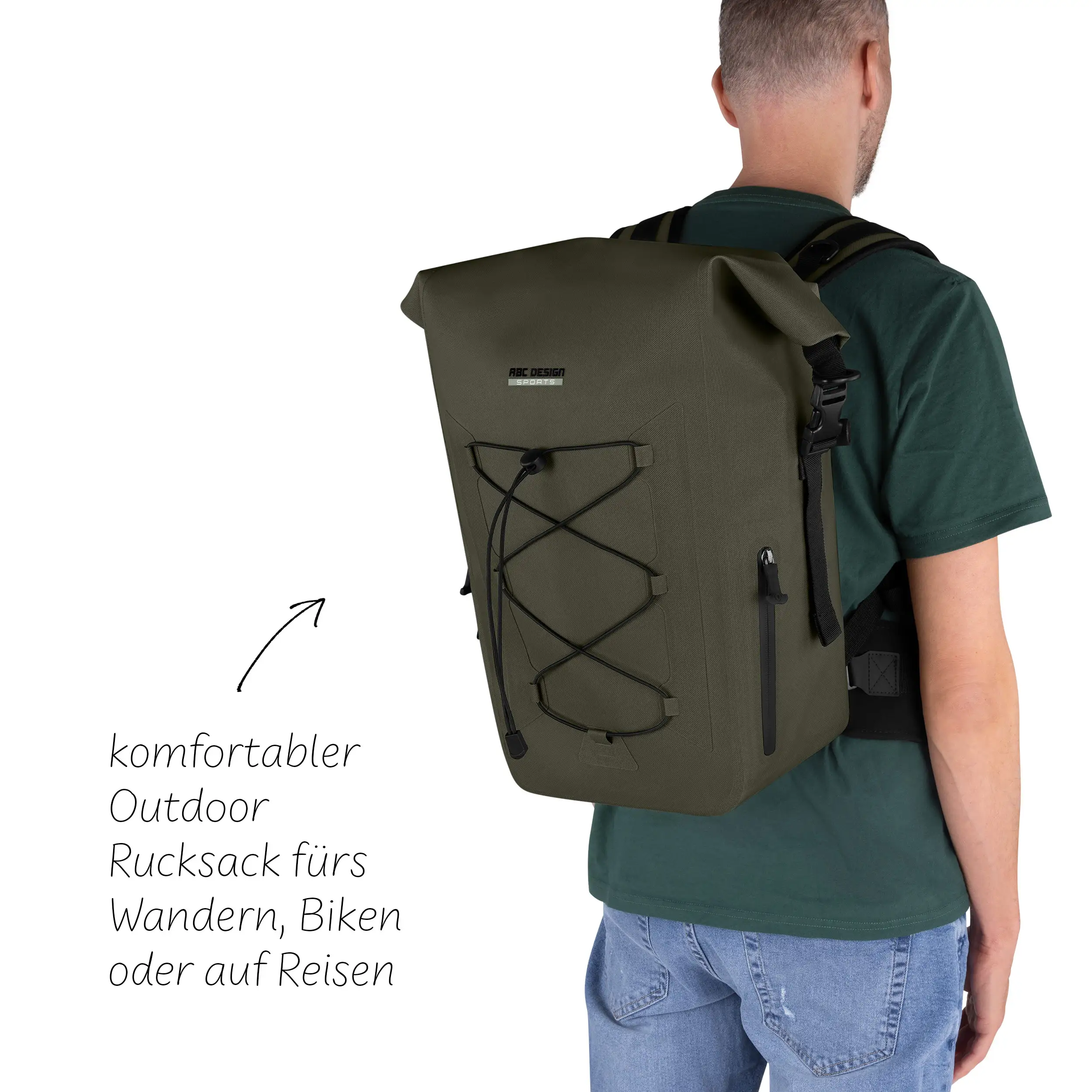 Mochila outdoor premium Lausanne 20L para ciudad y naturaleza - Avocado