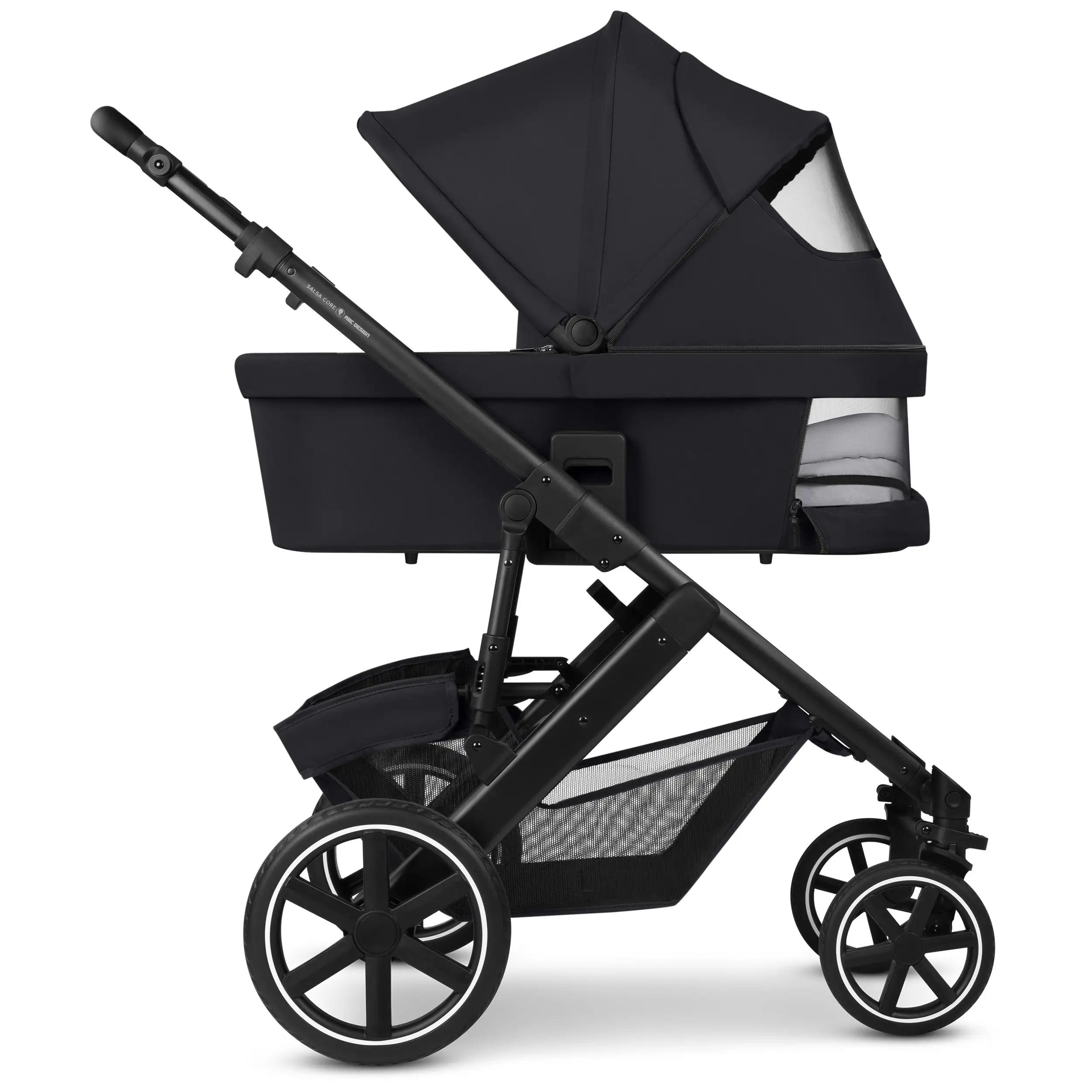 Set de cochecito 3en1 Salsa Core con silla de auto Calla reclinable - Ink