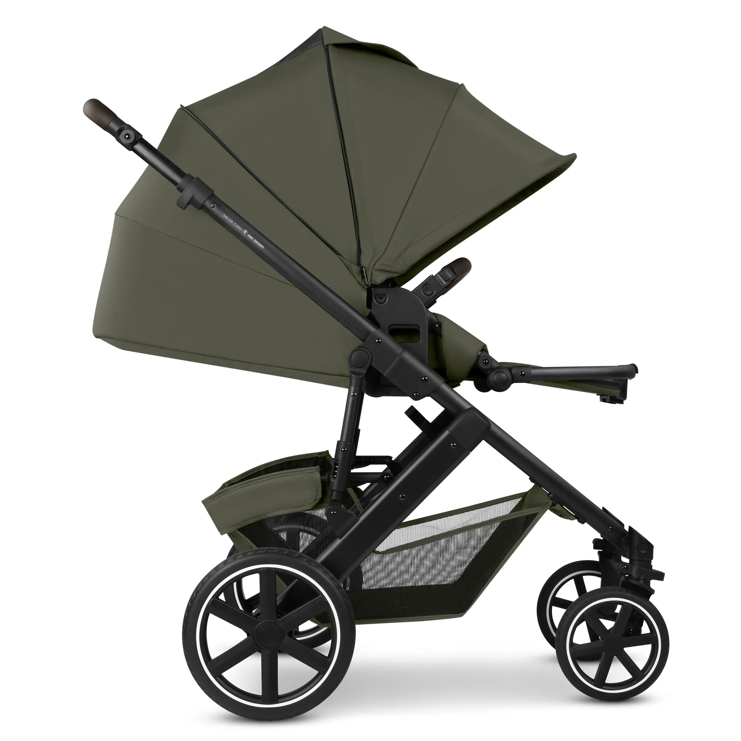 Set de cochecito 3en1 Salsa Core con silla de coche Calla con función de reclinación- Olive