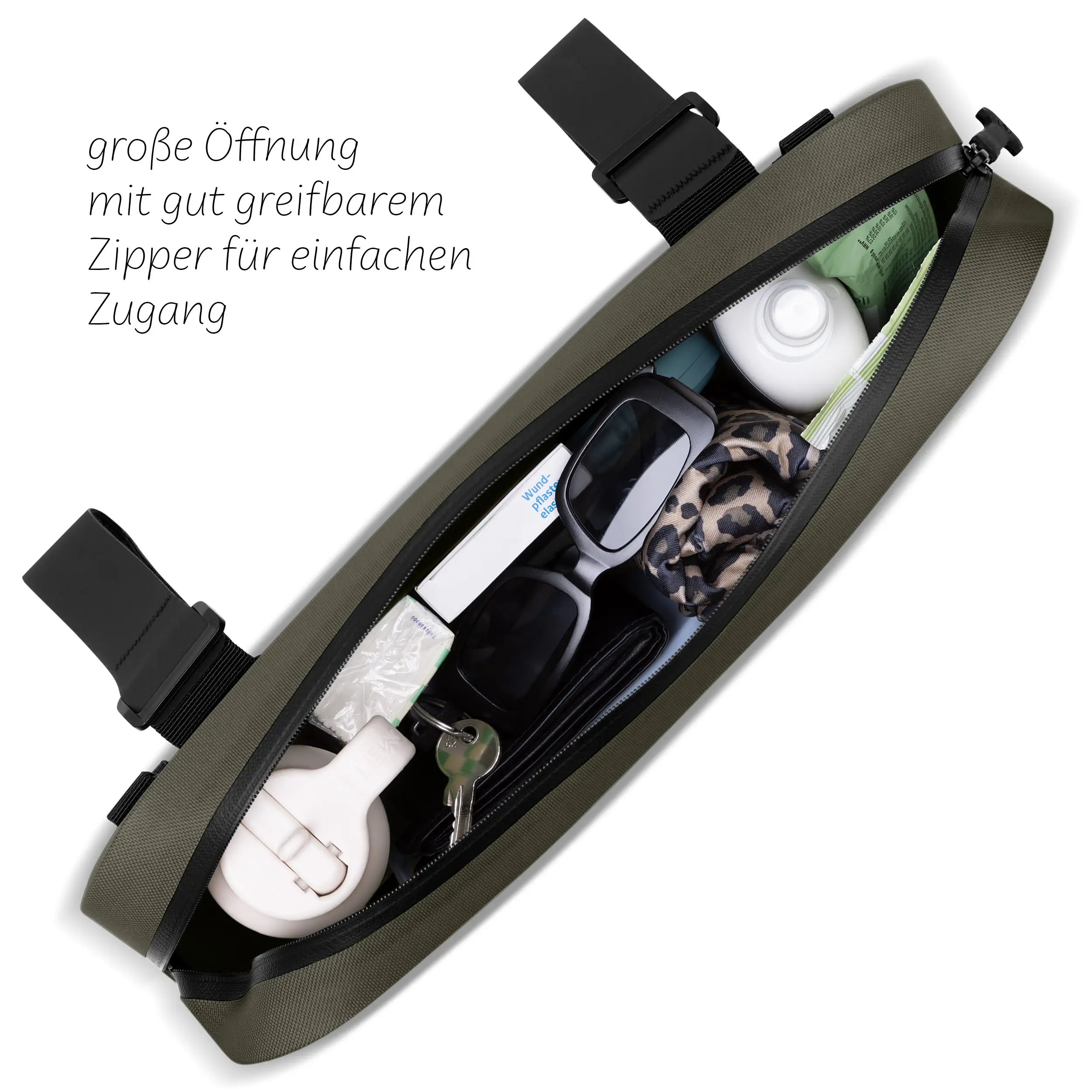 Bolsa de sillín Geneva 4,5L para cochecitos, bicicletas y uso diario - Avocado