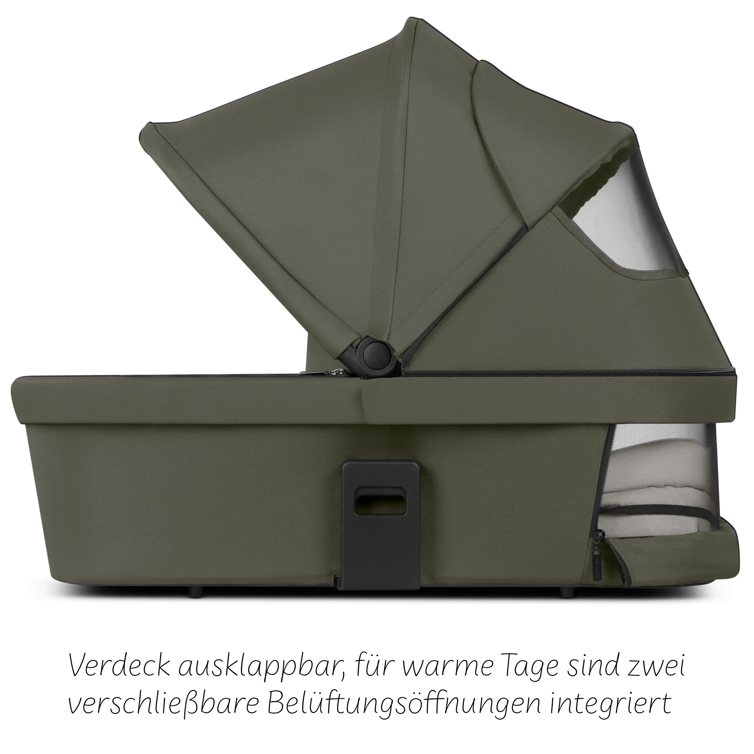 Set de cochecito 4en1 Salsa Core con silla de auto Calla reclinable y base ISOFIX Root - Olive