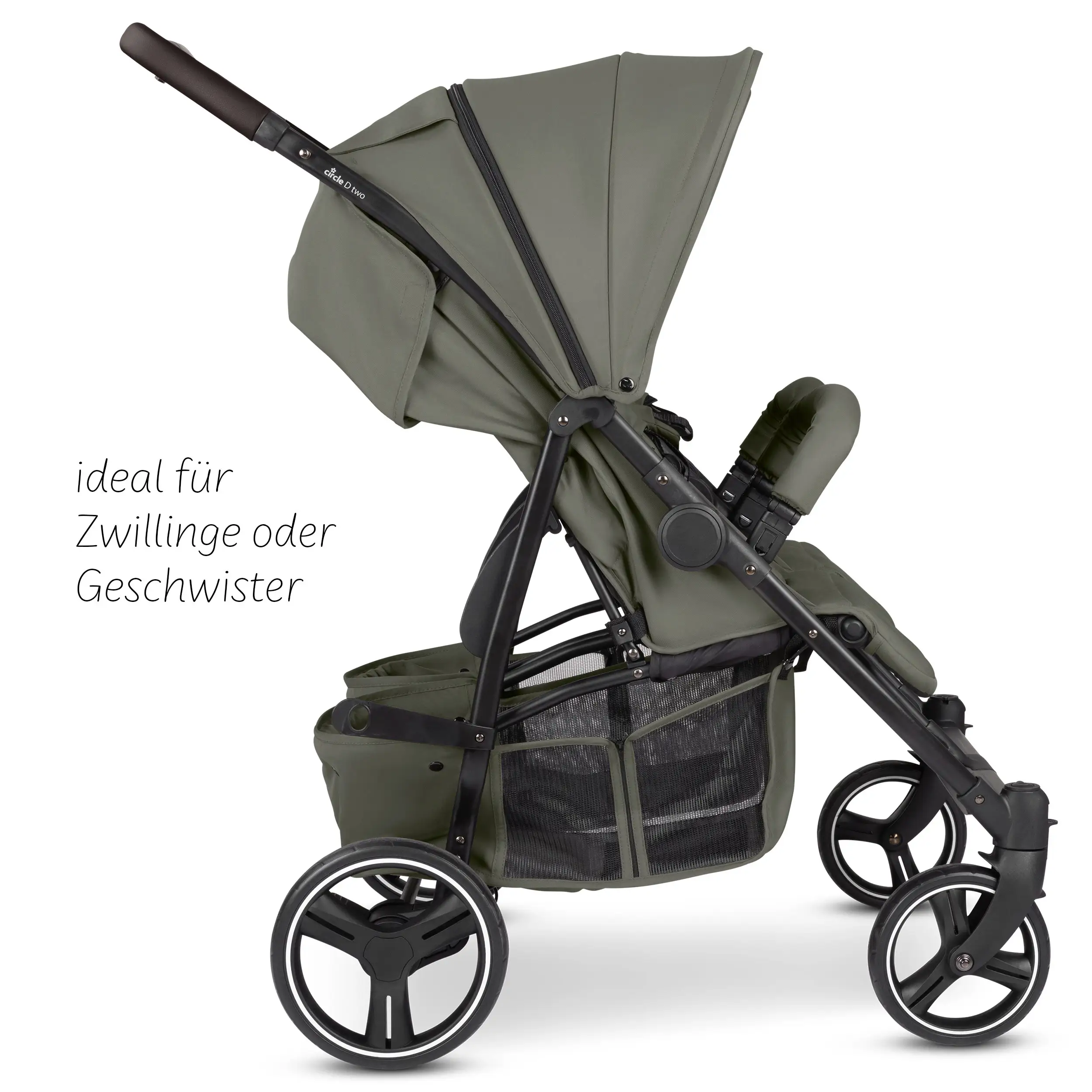 Silla de paseo doble D Two - Wheat