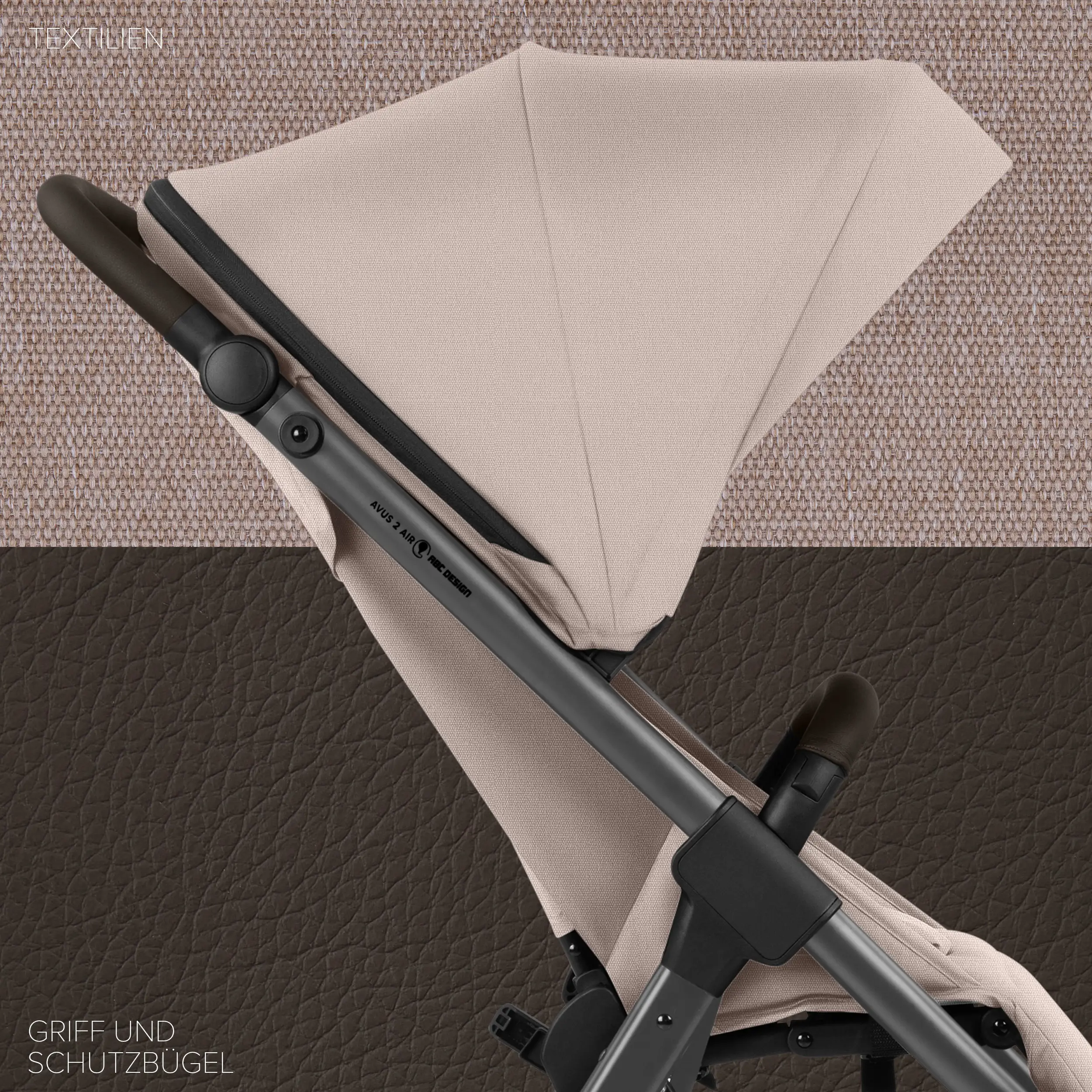 Silla de paseo  Avus 2 Air conrueda de aire - Camel