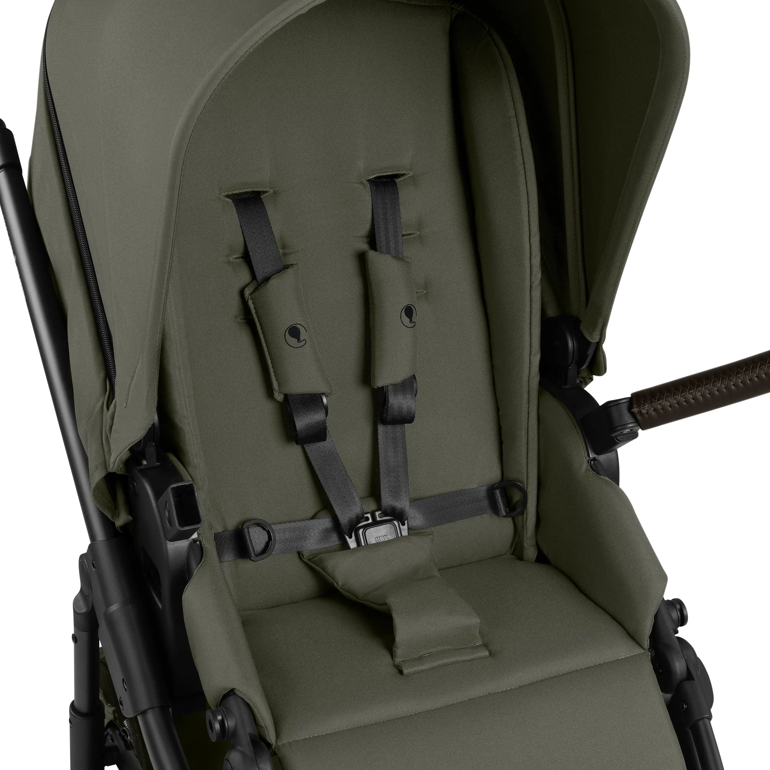 Set de cochecito 4en1 Salsa Core con silla de auto Calla reclinable y base ISOFIX Root - Olive