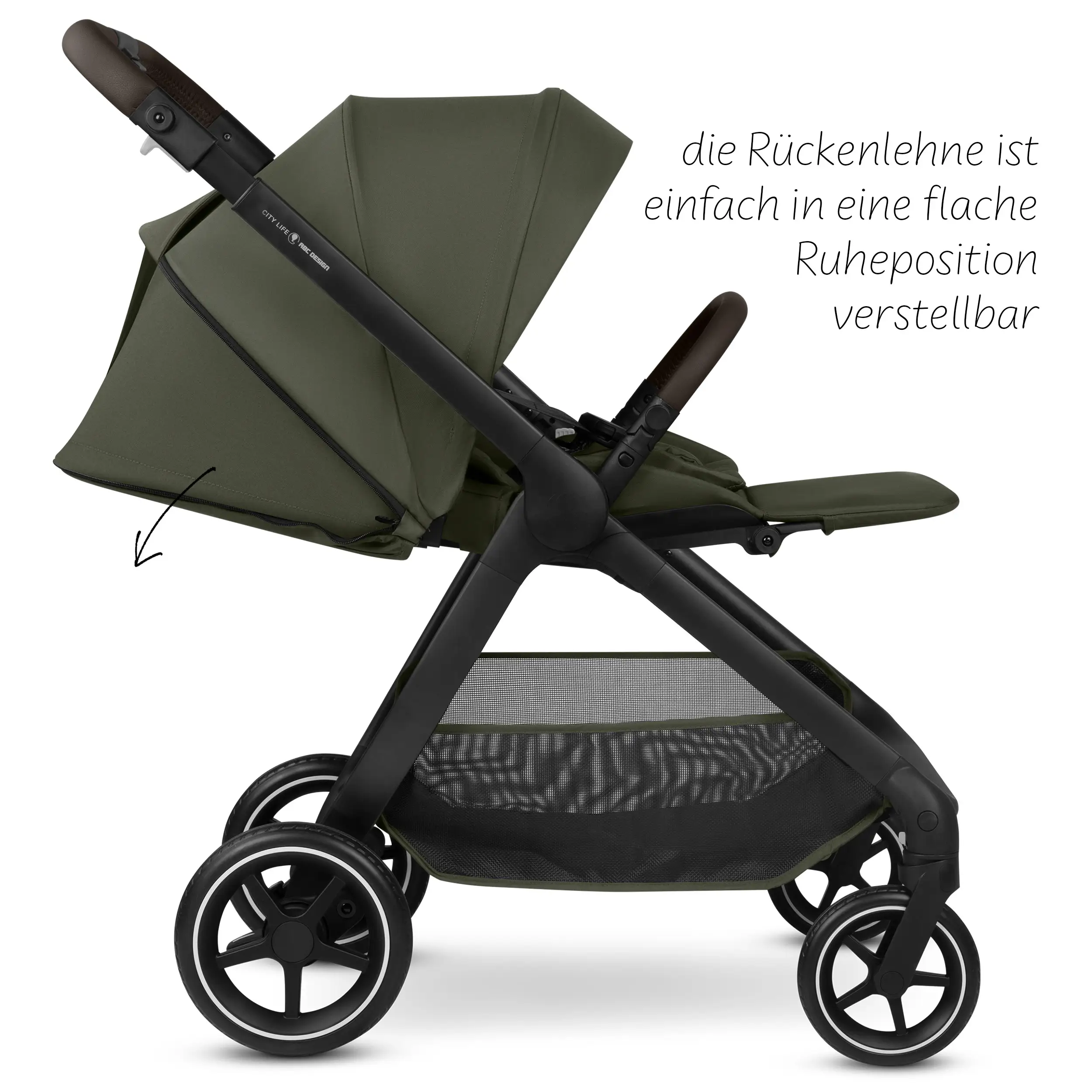 Set de cochecito 3en1 City Life con silla de auto Maxi-Cosi Pebble 360 Pro 2 - Avocado
