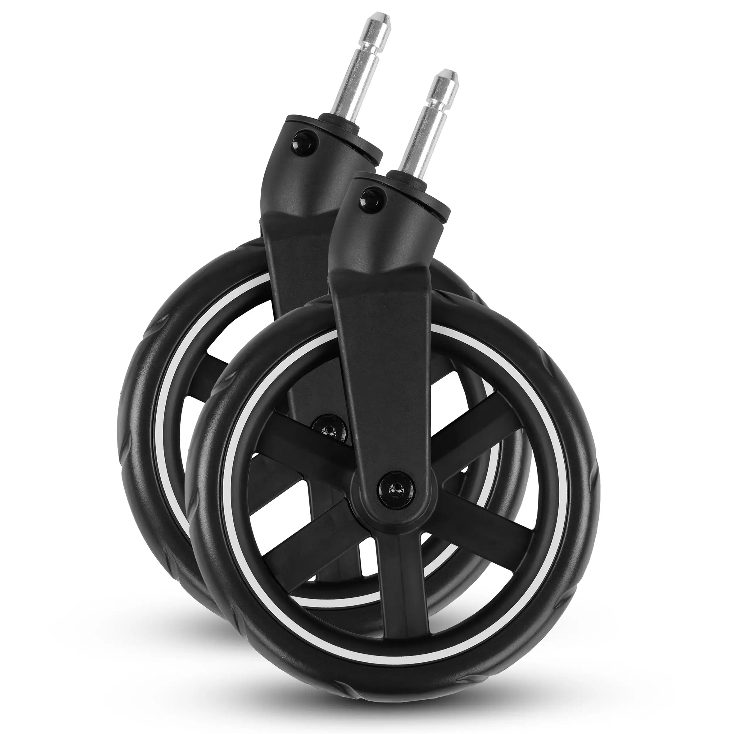 Juego de ruedas delanteras (2 piezas) para Avus 2 / Avus - EVA Black / White Wall