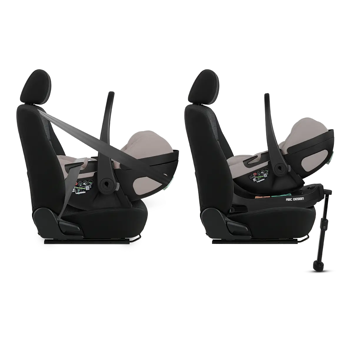 Fijación flexible con ISOFIX o el cinturón de seguridad