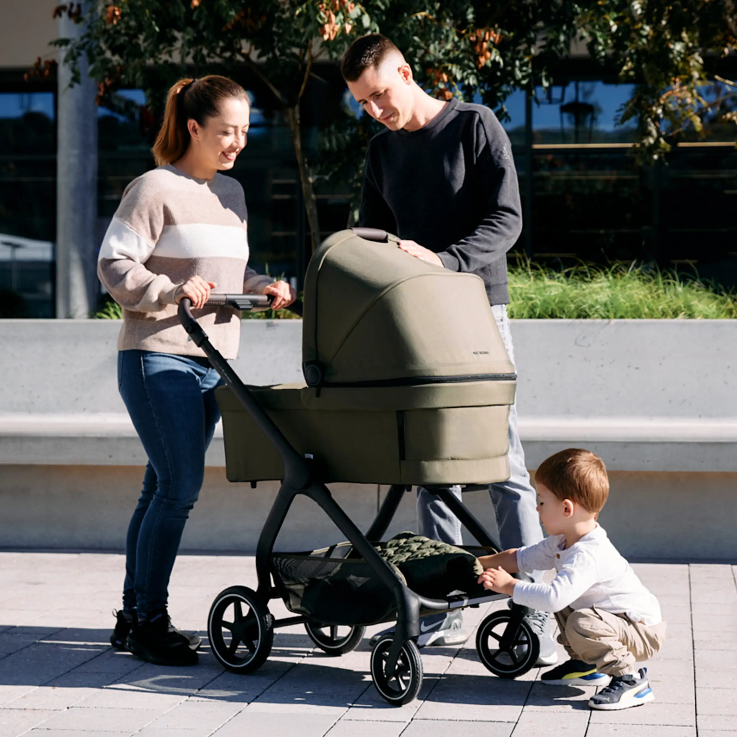Set de cochecito 3en1 City Life con silla de auto Maxi-Cosi Pebble 360 Pro 2 - Avocado