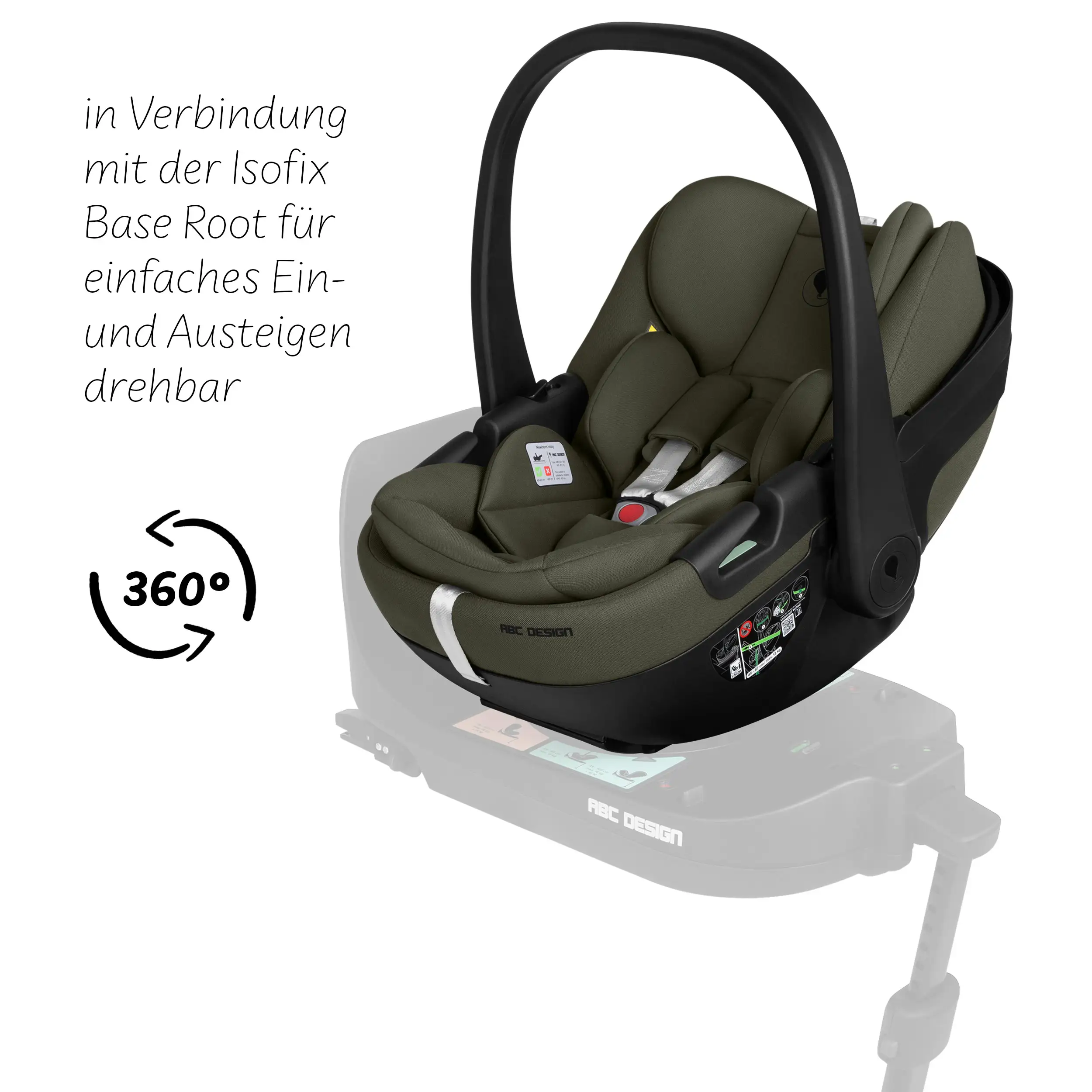 Silla de auto reclinable Calla i-Size - Olive