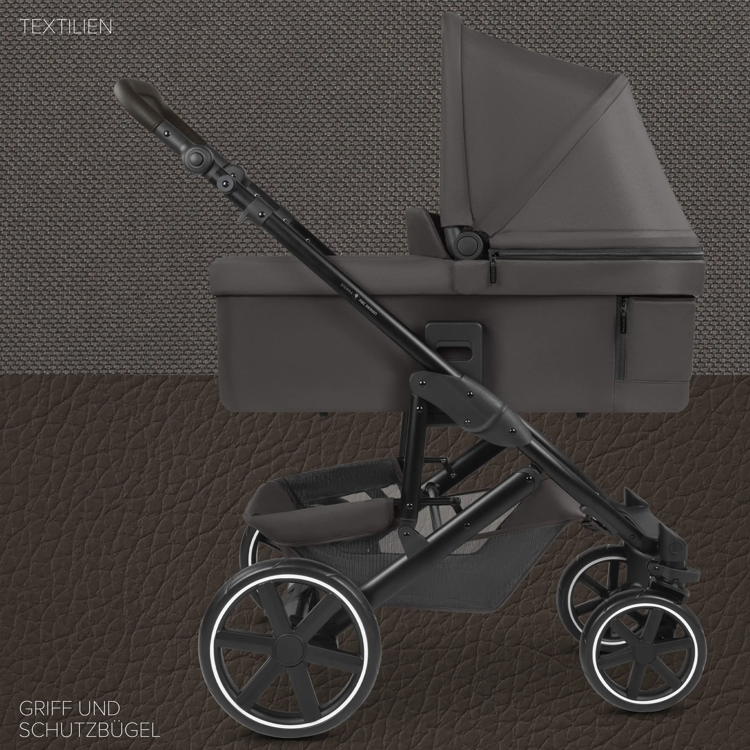 Set de cochecito 4en1 Sierra con base Isofix incluida - Nut