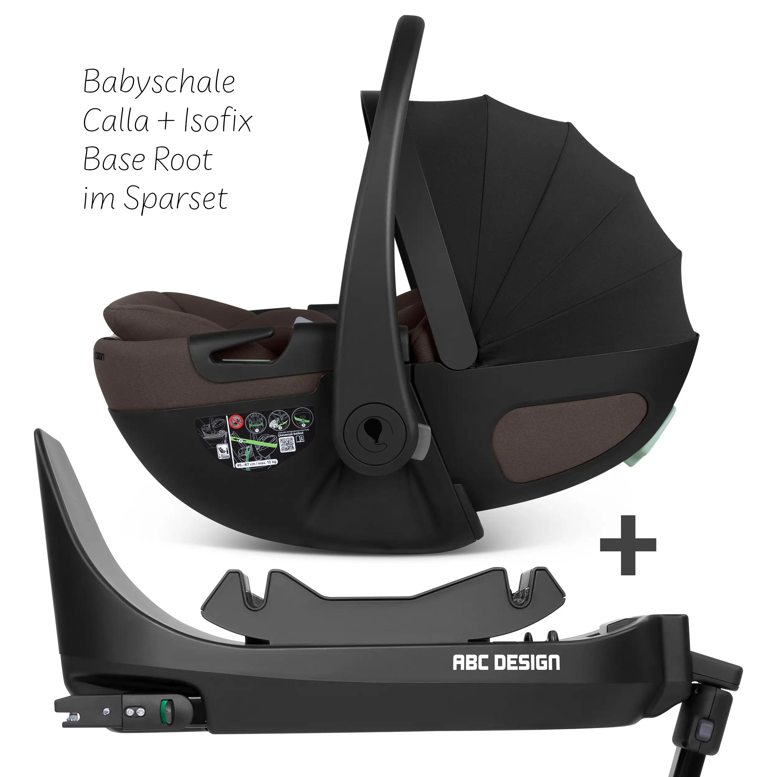 Silla de auto Calla i-Size reclinable incl. base ISOFIX giratoria Root