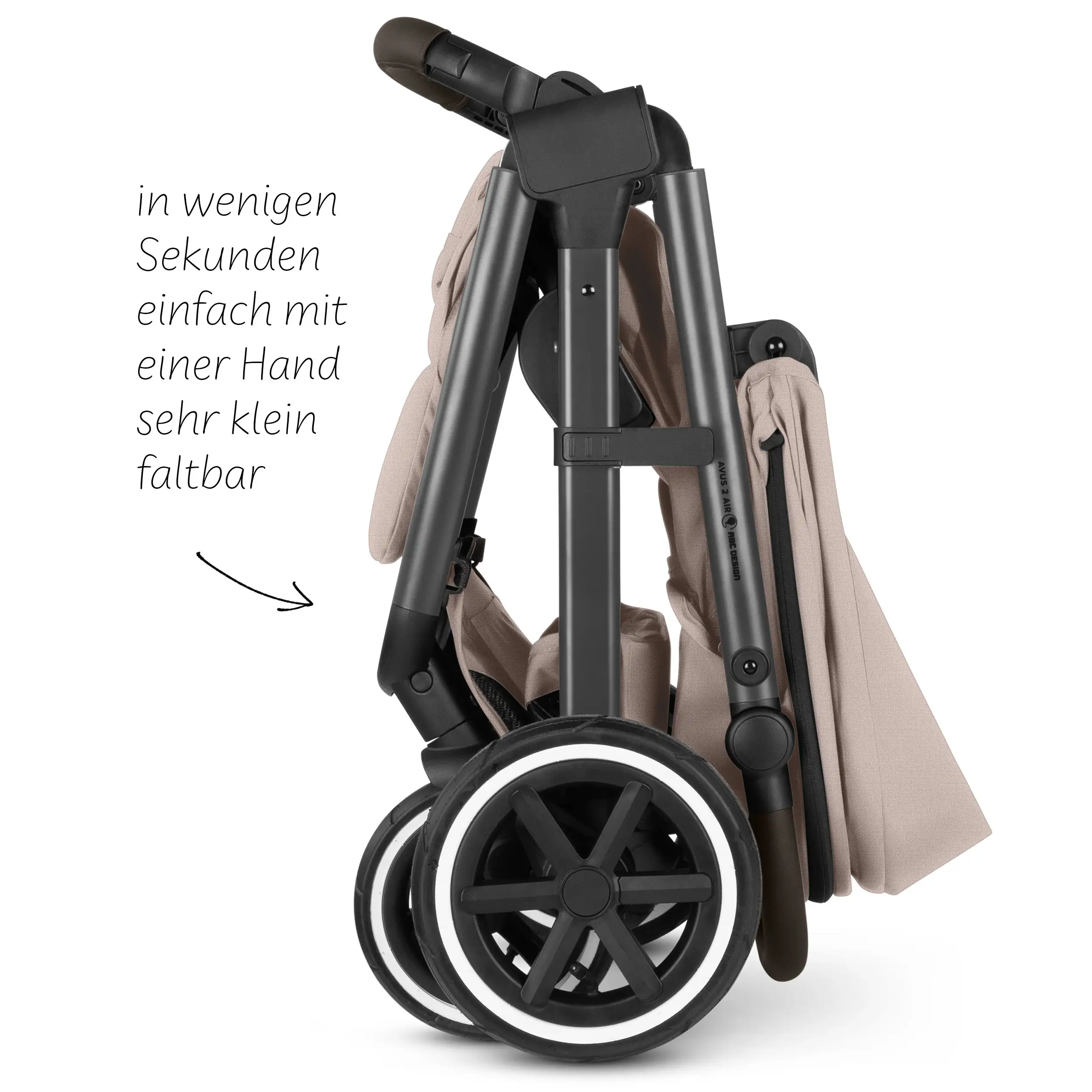 Silla de paseo  Avus 2 Air conrueda de aire - Camel