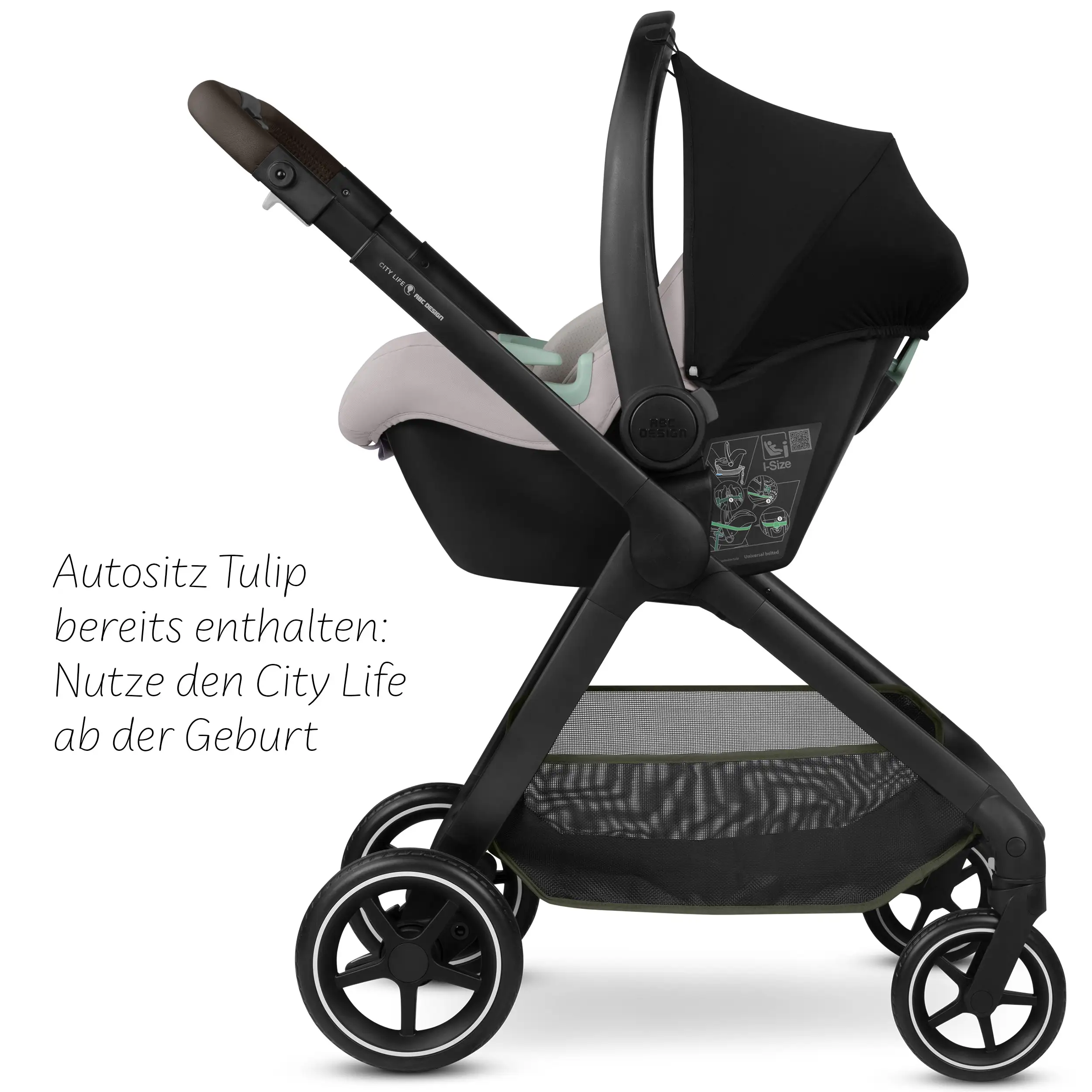 Set de cochecito 4en1 City Life con base Isofix - Avocado