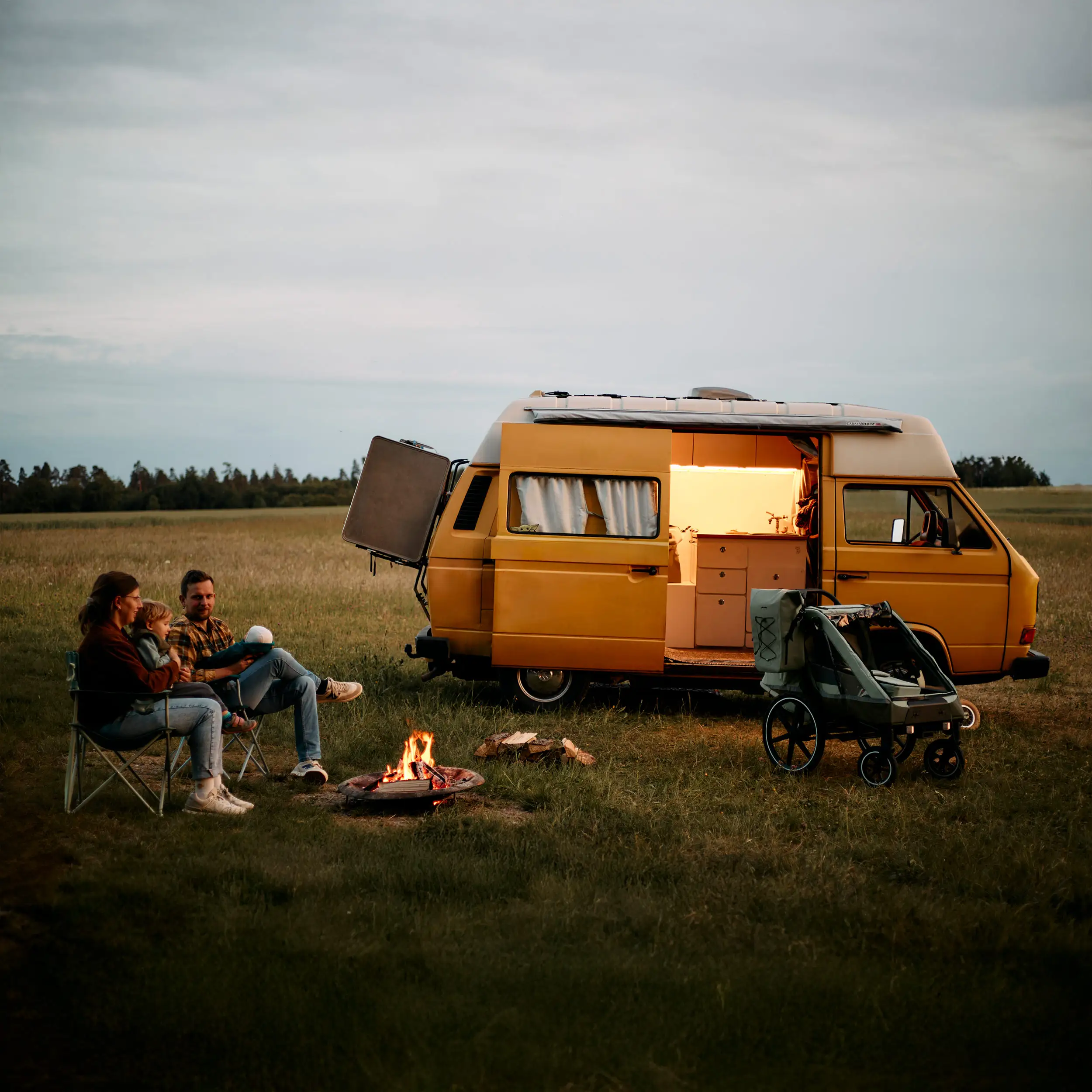 Bolsa de sillín Sion 20L para cochecito, remolque para bicicleta y uso diario - Pine