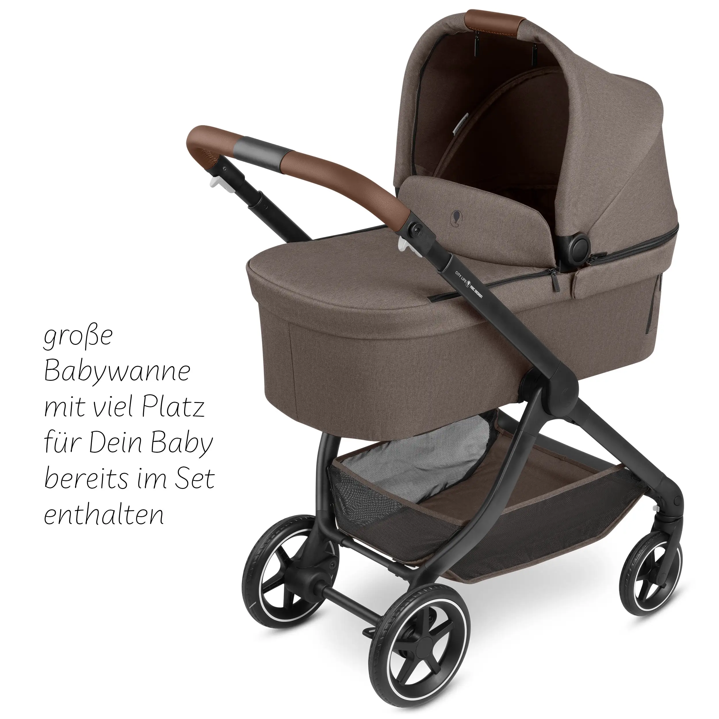 Set de cochecito 3en1 City Life con silla de auto Maxi-Cosi Pebble 360 Pro 2 - Nature