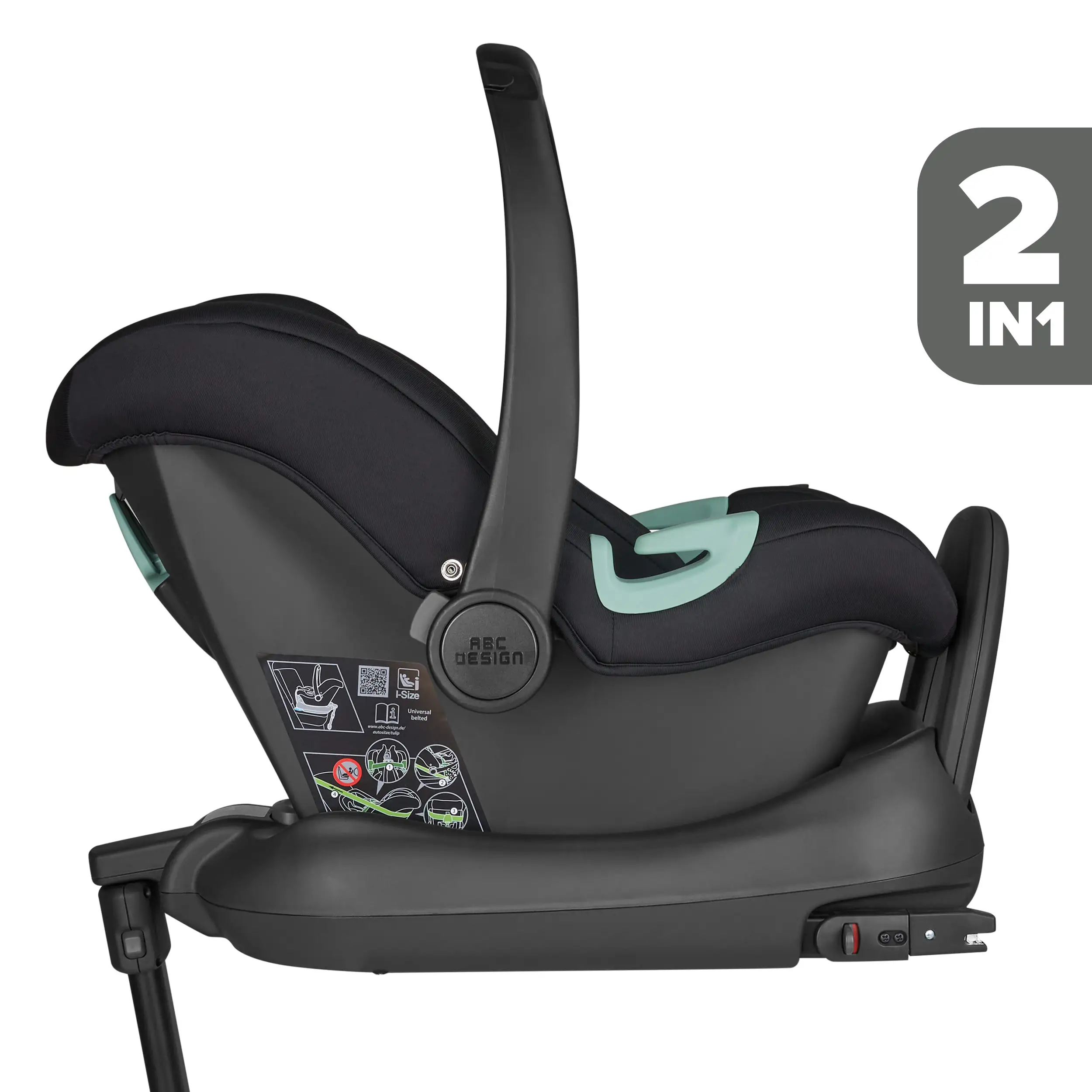 Silla de coche para bebés Tulip i-Size incl. base giratoria ISOFIX Root - Black
