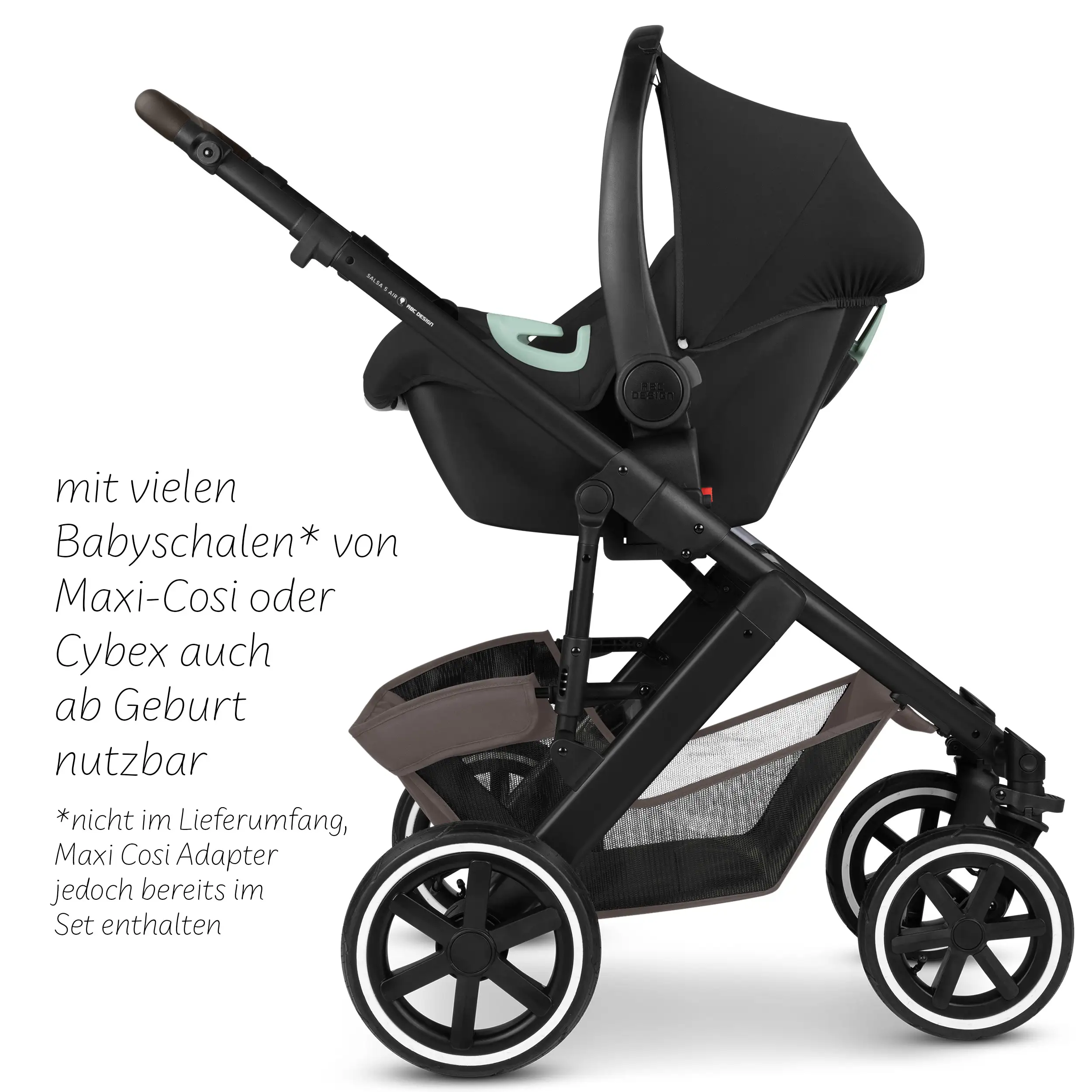 Paquete 1/2 3en1 cochecito Salsa 5 Air - Marron