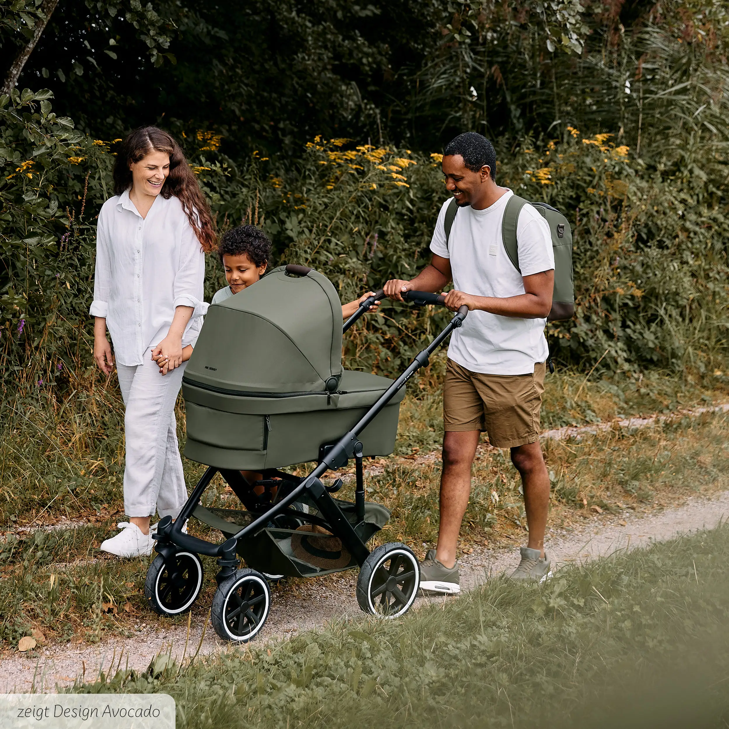 Duo con silla de paseo Salsa 5 Air, con bolso maternal Urban, mosquitera y capota para la lluvia - Pine