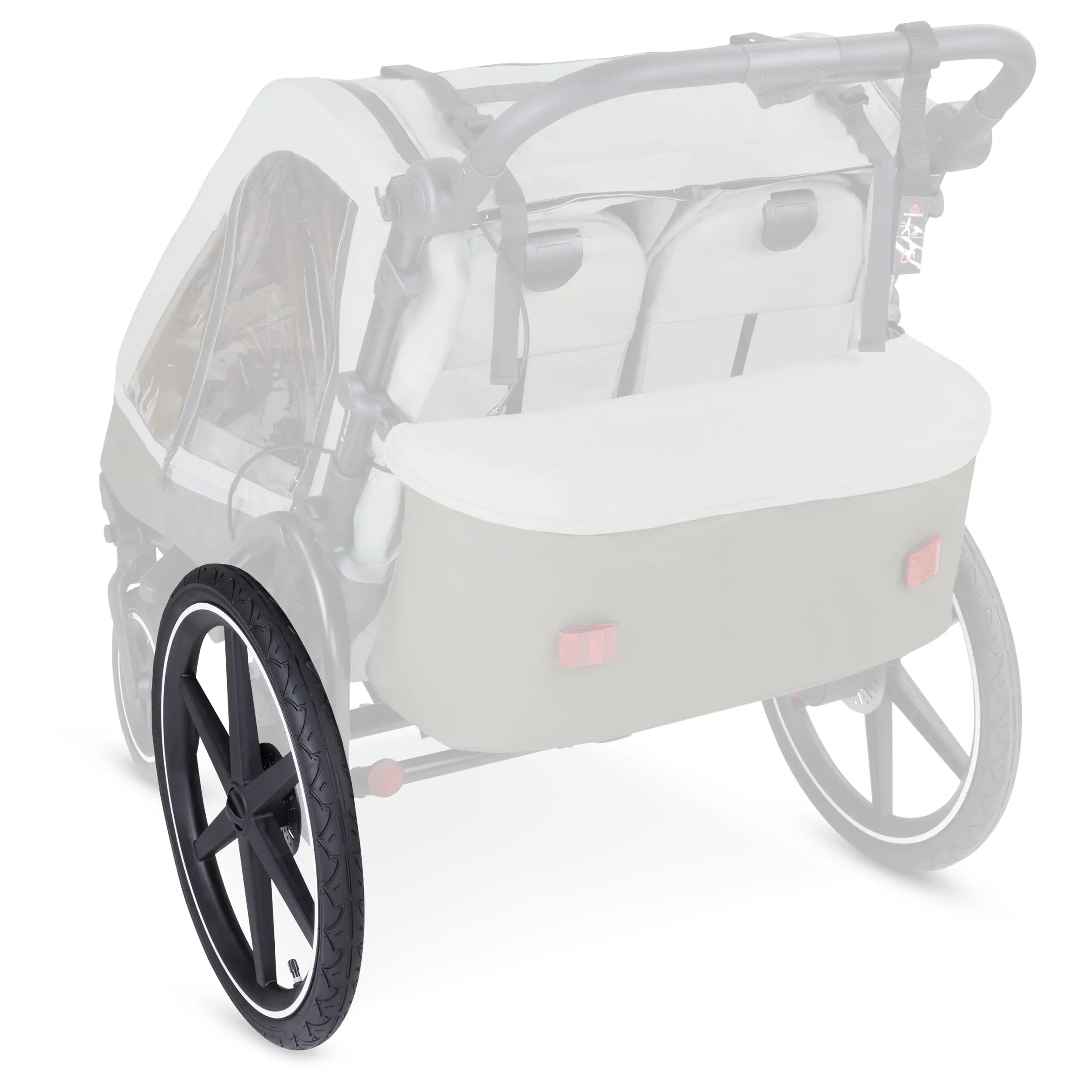 Rueda trasera para remolque para bicicleta Tour - ruedas neumáticas Black / White Wall