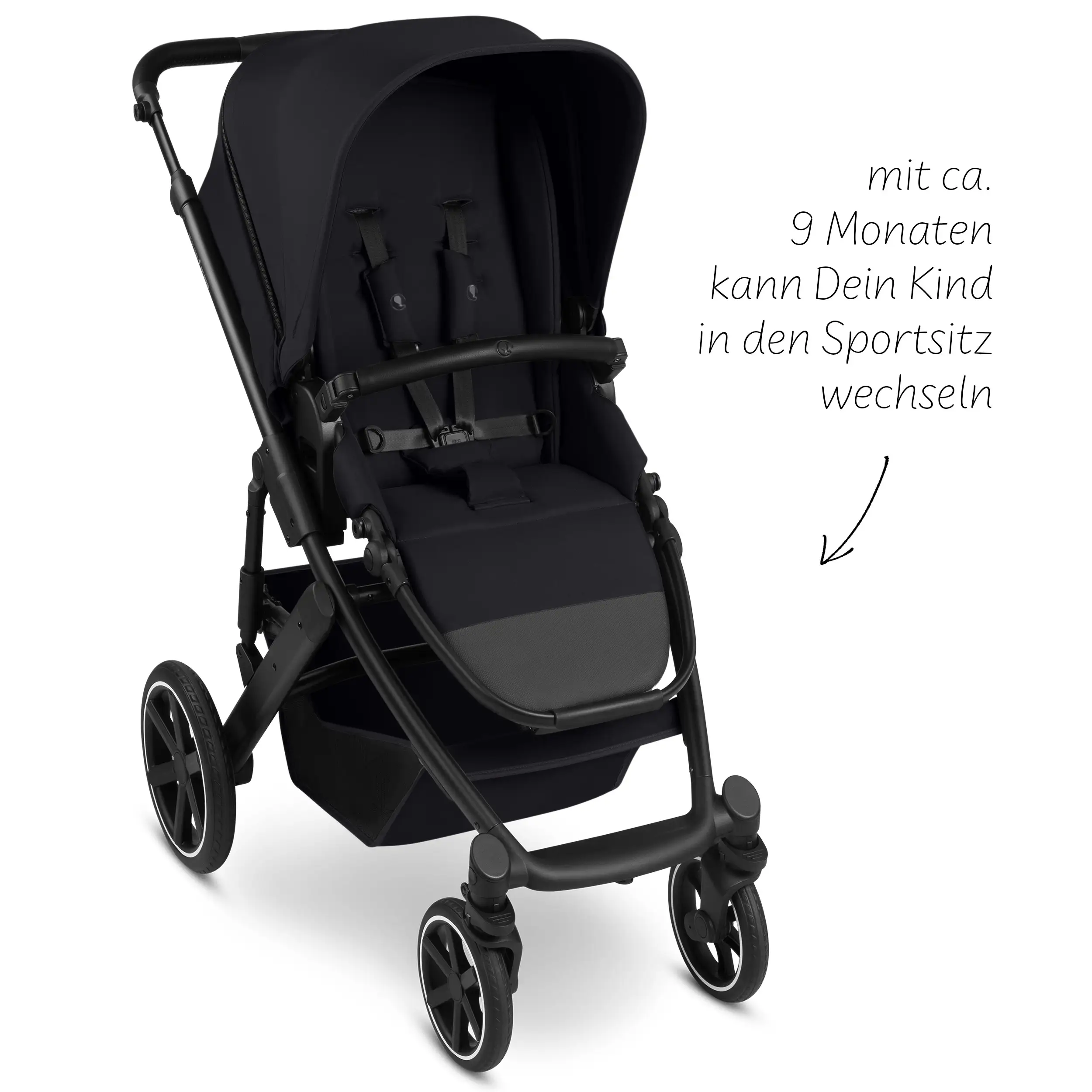 Set de cochecito 3en1 Salsa Core con silla de auto Calla reclinable - Ink