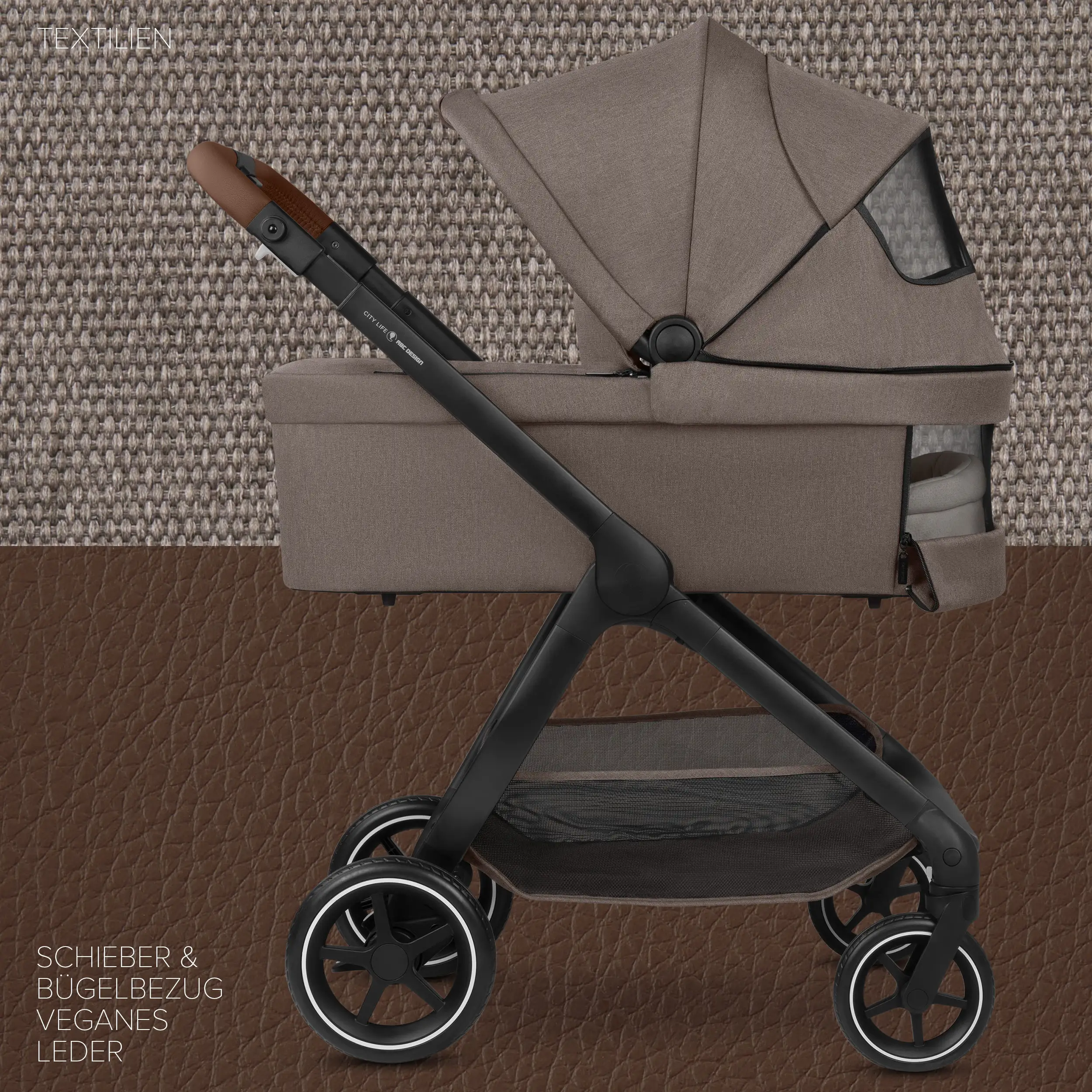 Set de cochecito 3en1 City Life con silla de auto Maxi-Cosi Pebble 360 Pro 2 - Nature