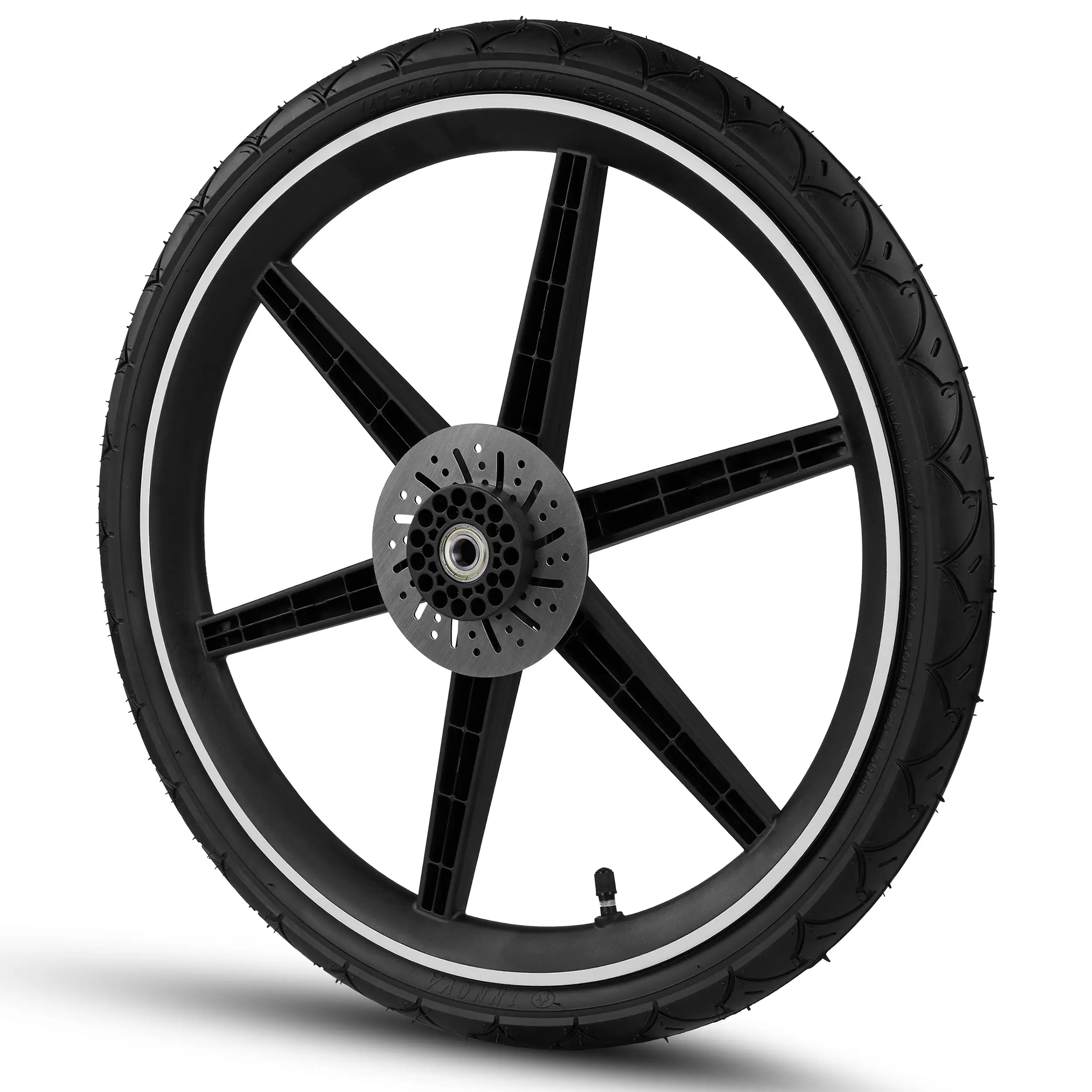 Rueda trasera para remolque para bicicleta Tour - ruedas neumáticas Black / White Wall