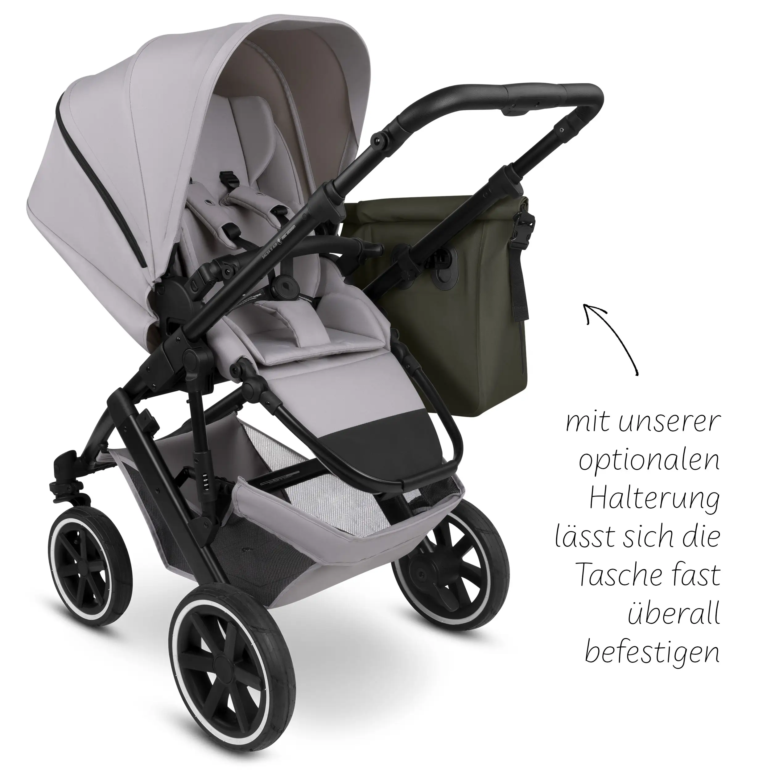 Bolsa de sillín Sion 20L para cochecito, remolque para bicicleta y uso diario - Avocado